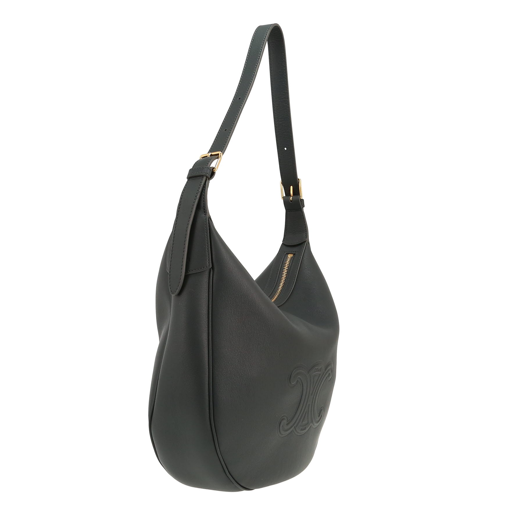 Celine  Heloïse medium model  handbag  in grey grained leather