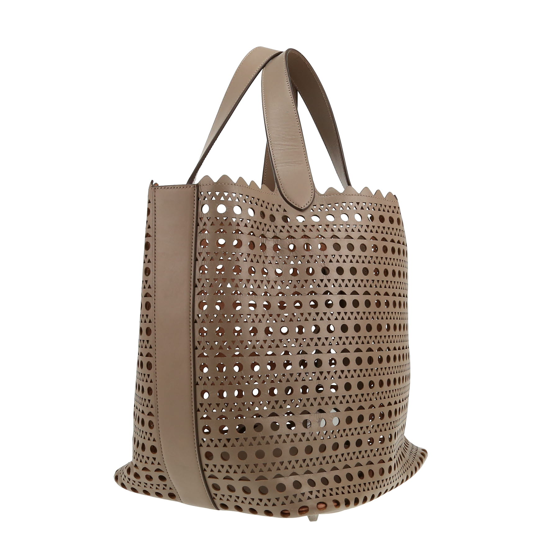Alaïa   handbag  in taupe leather