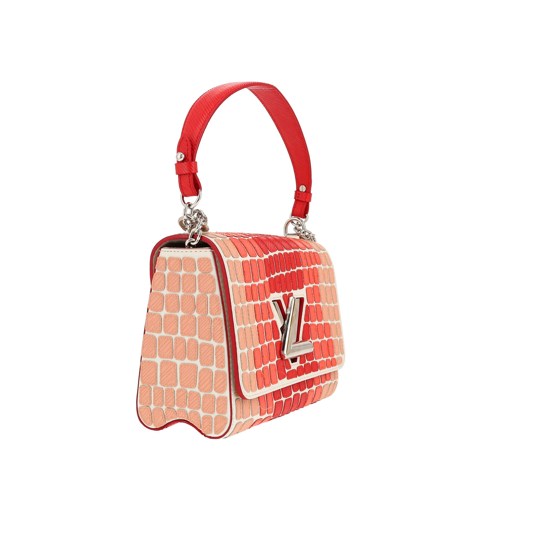 Louis Vuitton  Twist handbag  in white and shading pink leather