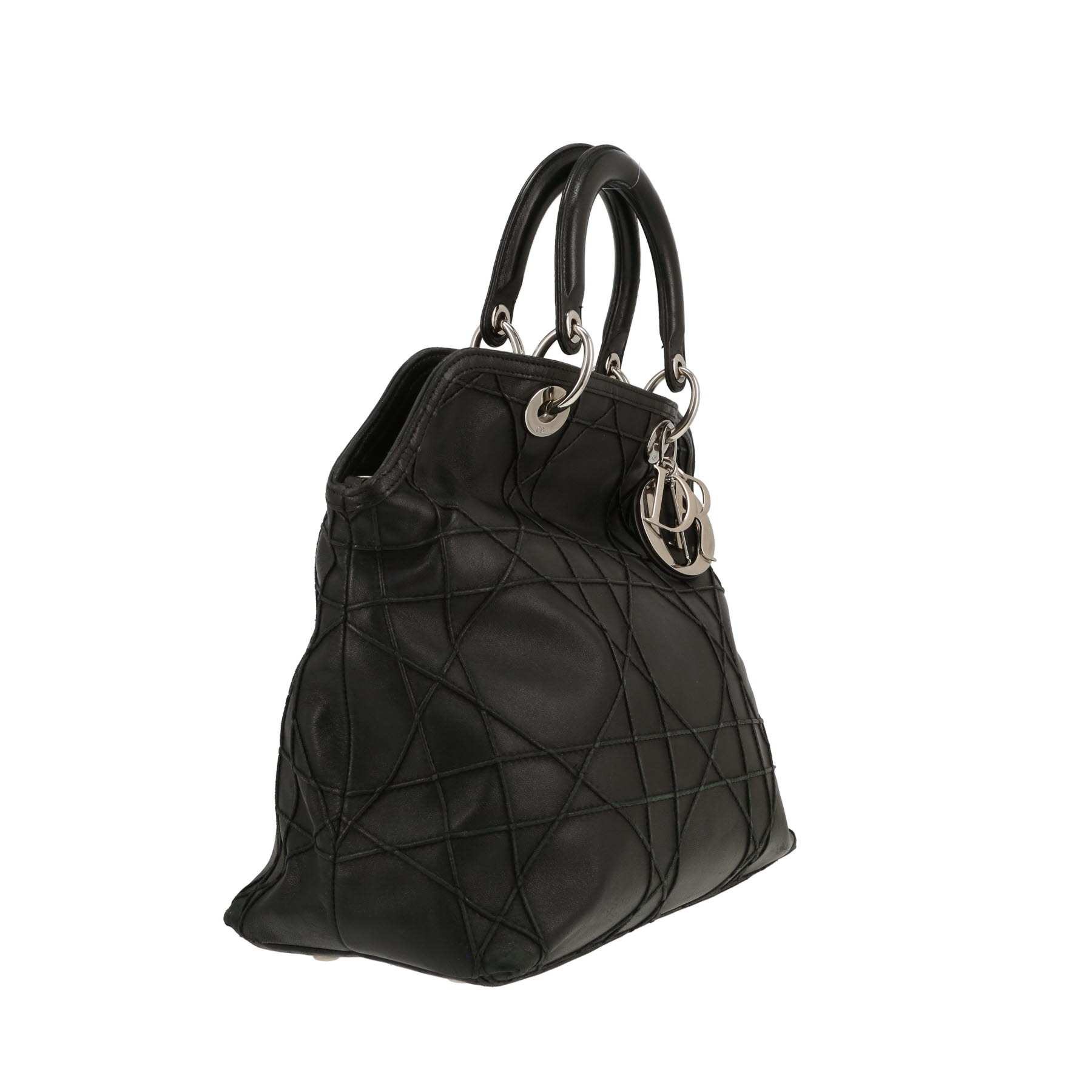 Sac à main Dior  Granville en cuir noir