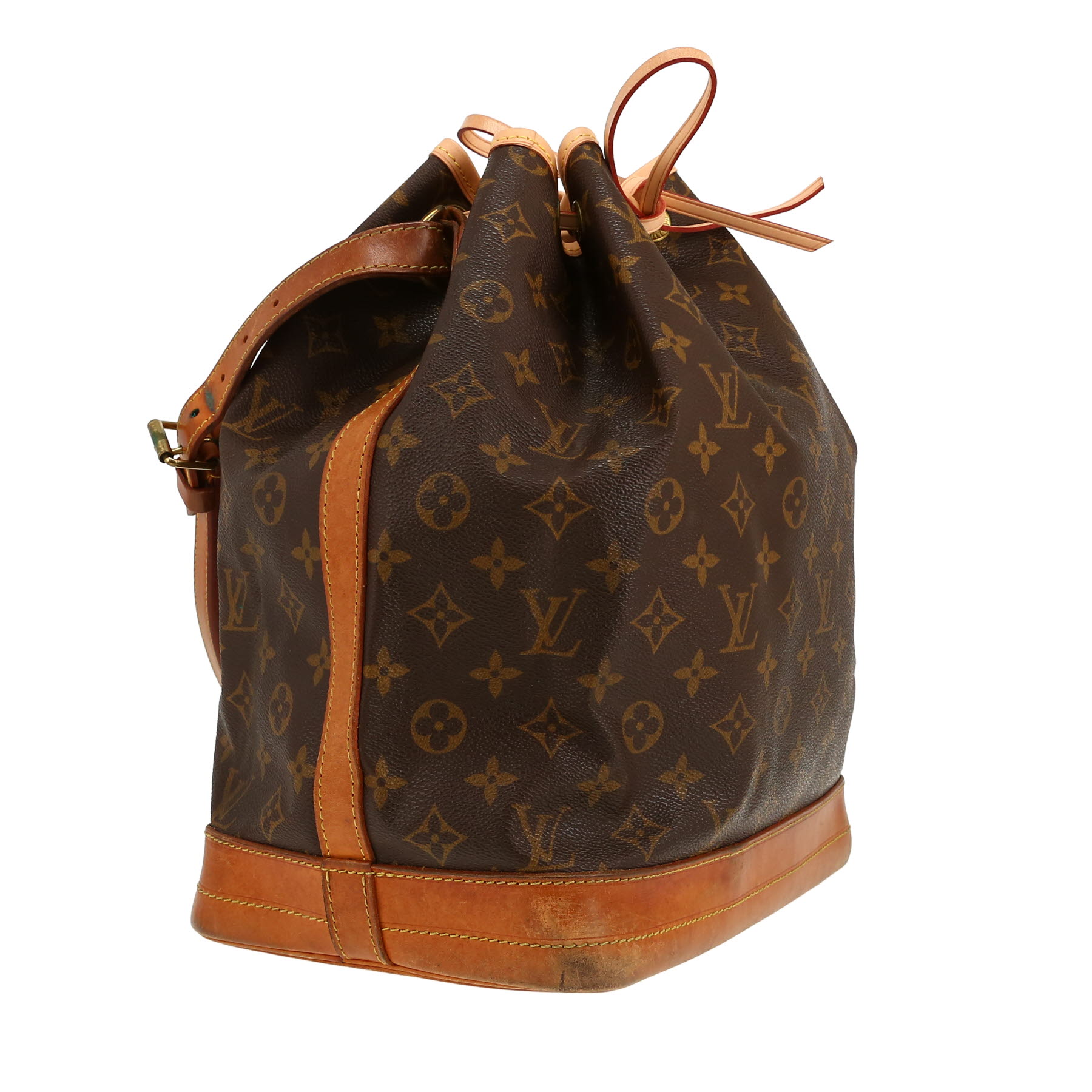 Sac à main Louis Vuitton  Noé en toile monogram marron et cuir naturel Sac à main Louis Vuitton  Noé en toile monogram marron et cuir naturel