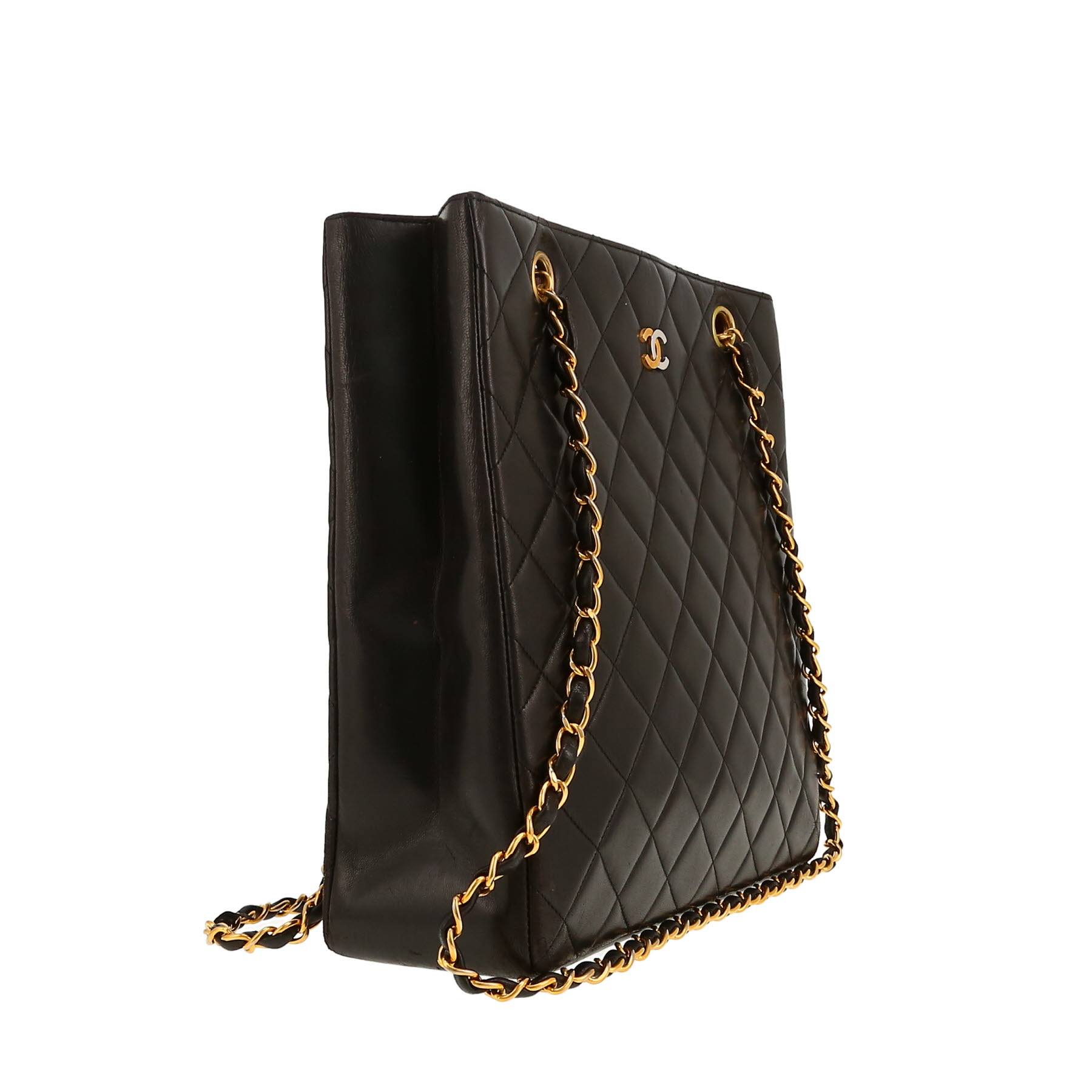 Chanel  Vintage handbag  in black quilted leather