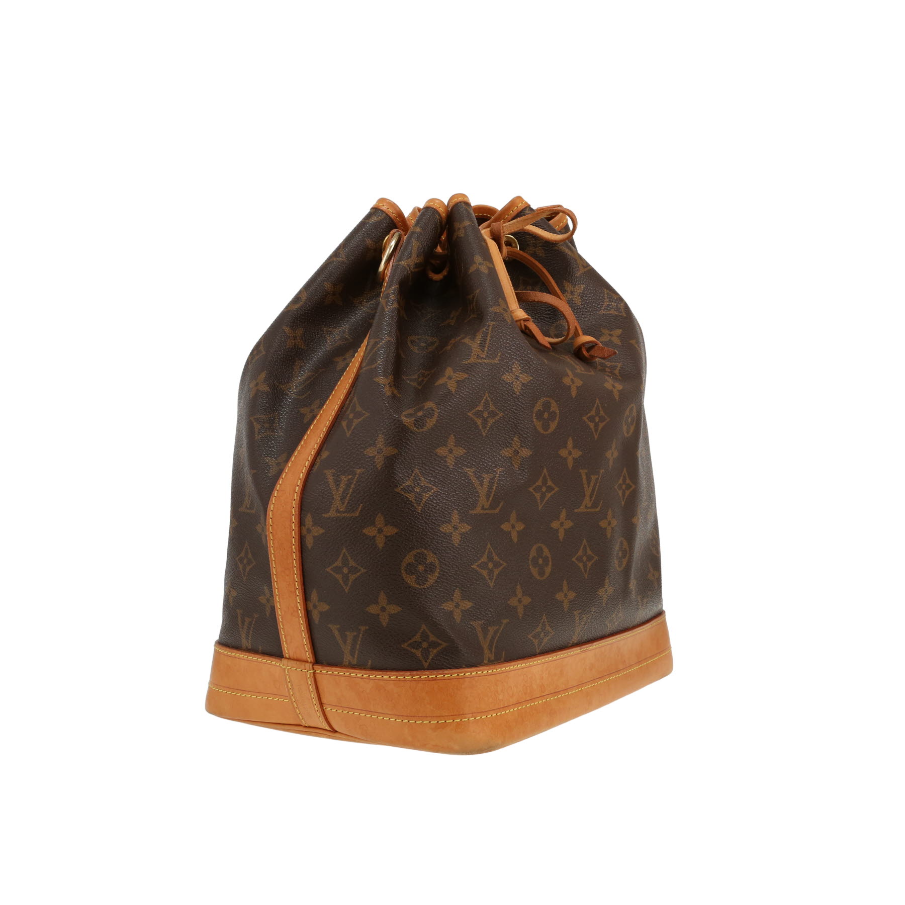 Louis Vuitton  Noé handbag  in brown monogram canvas  and natural leather