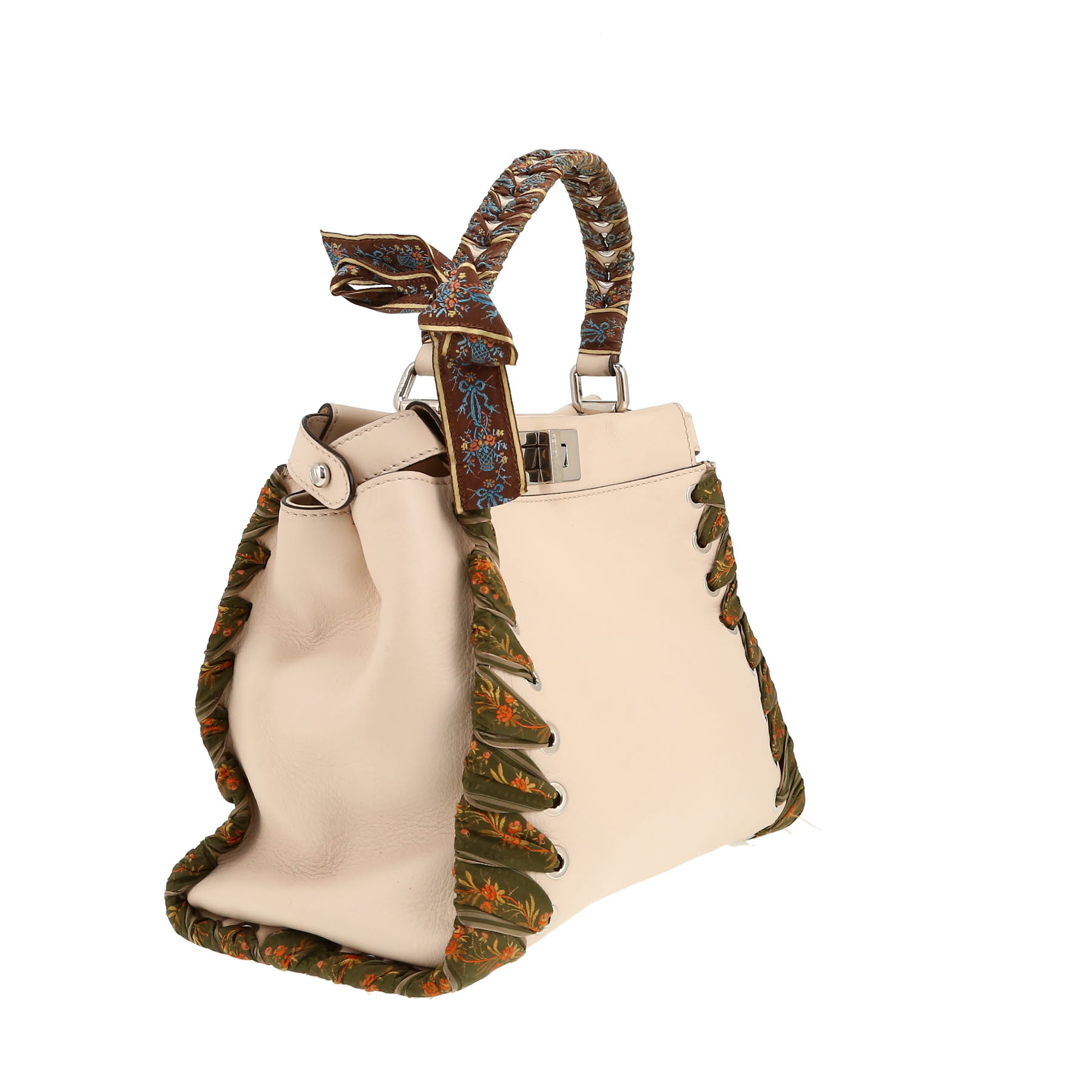 Fendi  Peekaboo handbag  in beige leather