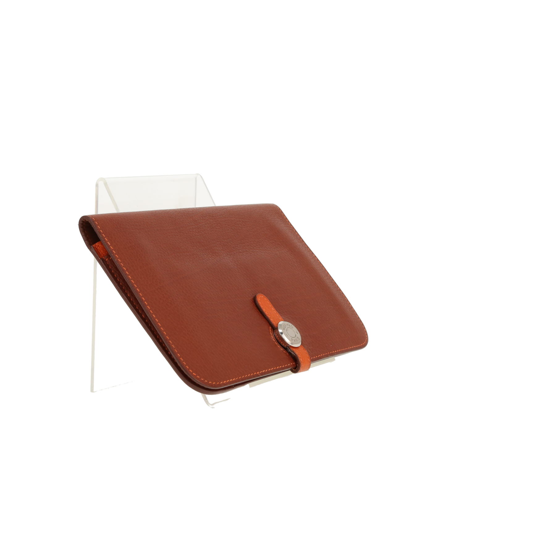 Hermès  Dogon wallet  in brown grained leather