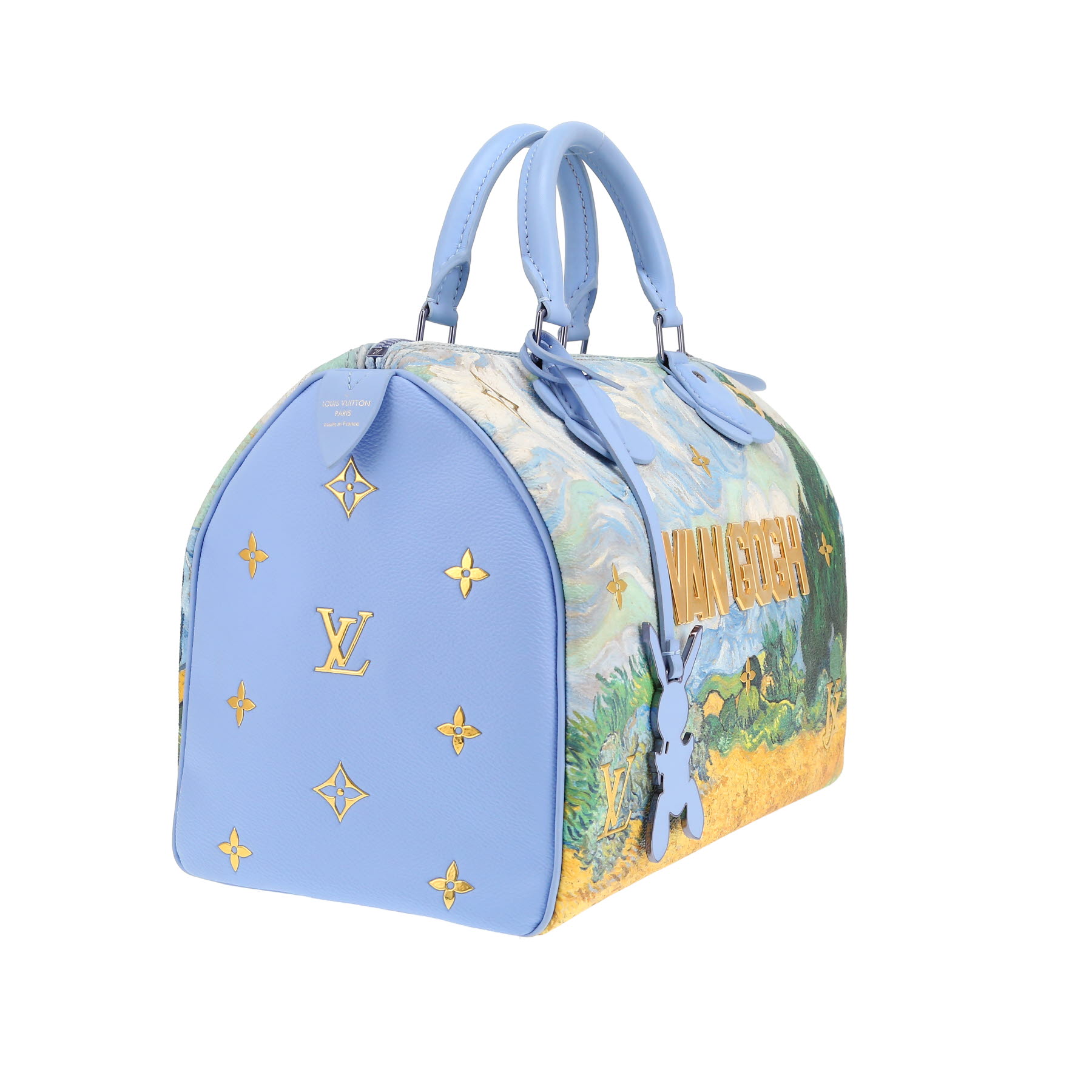 Louis Vuitton  Edition limitée Jeff Koons "Van Gogh" handbag  in blue, green and yellow leather