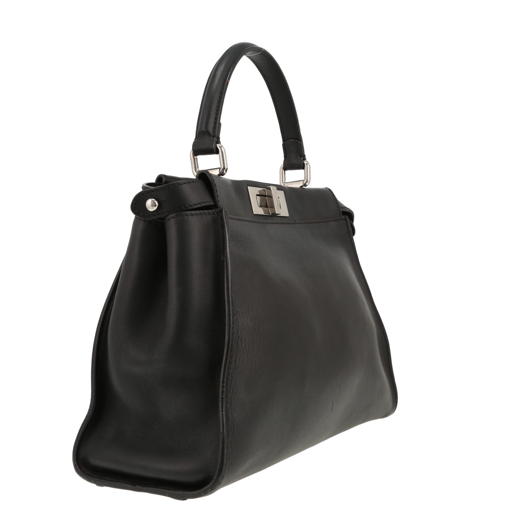 Fendi  Peekaboo handbag  in black leather