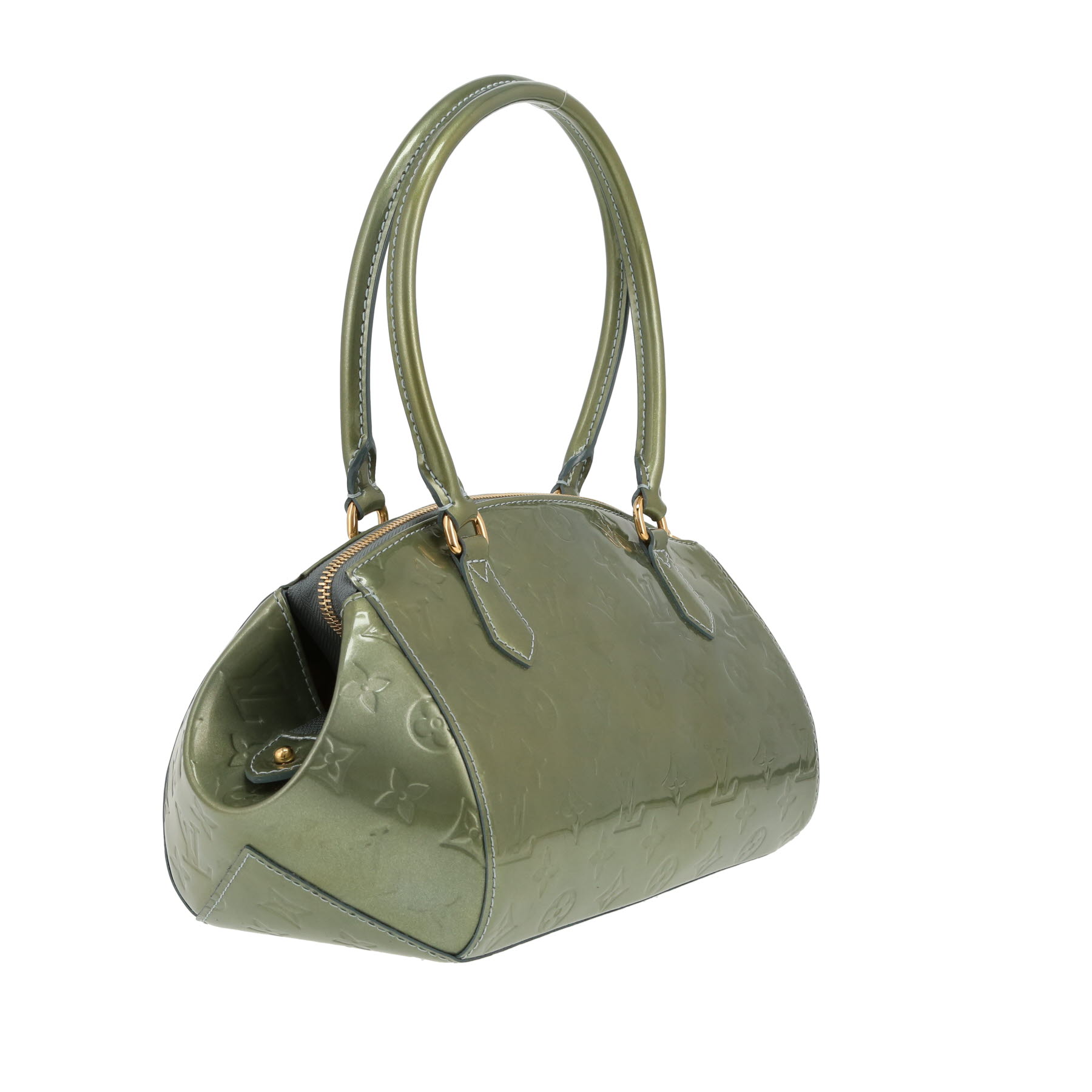 Louis Vuitton  Sherwood handbag  in green monogram patent leather