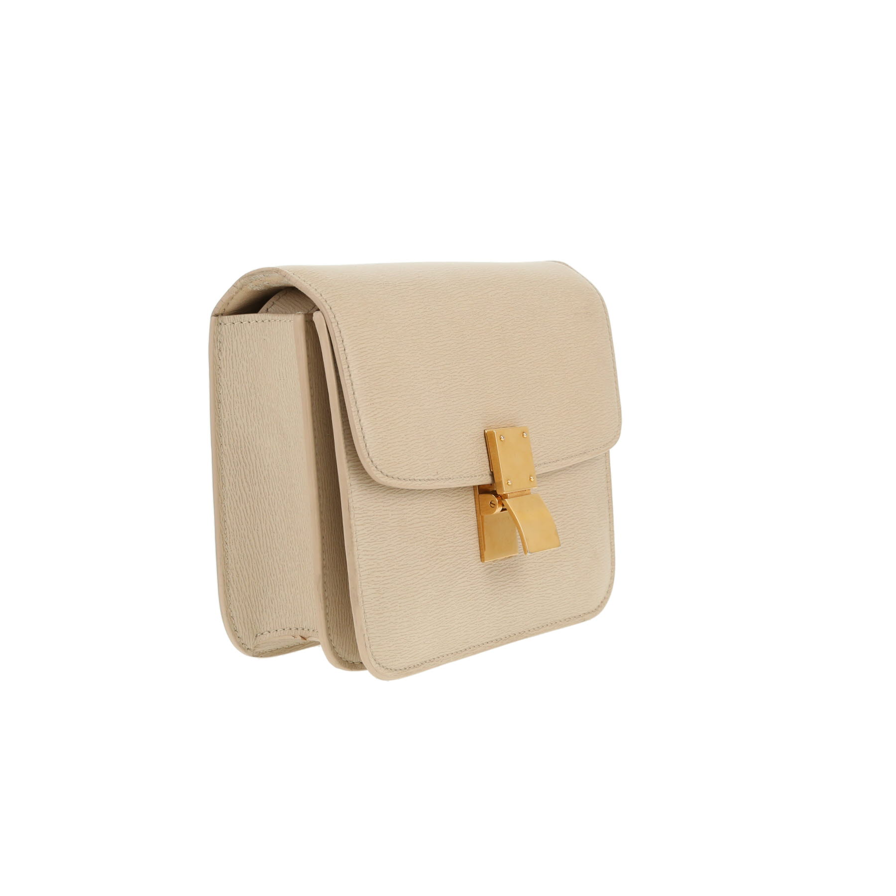 Celine  Classic Box shoulder bag  in beige leather