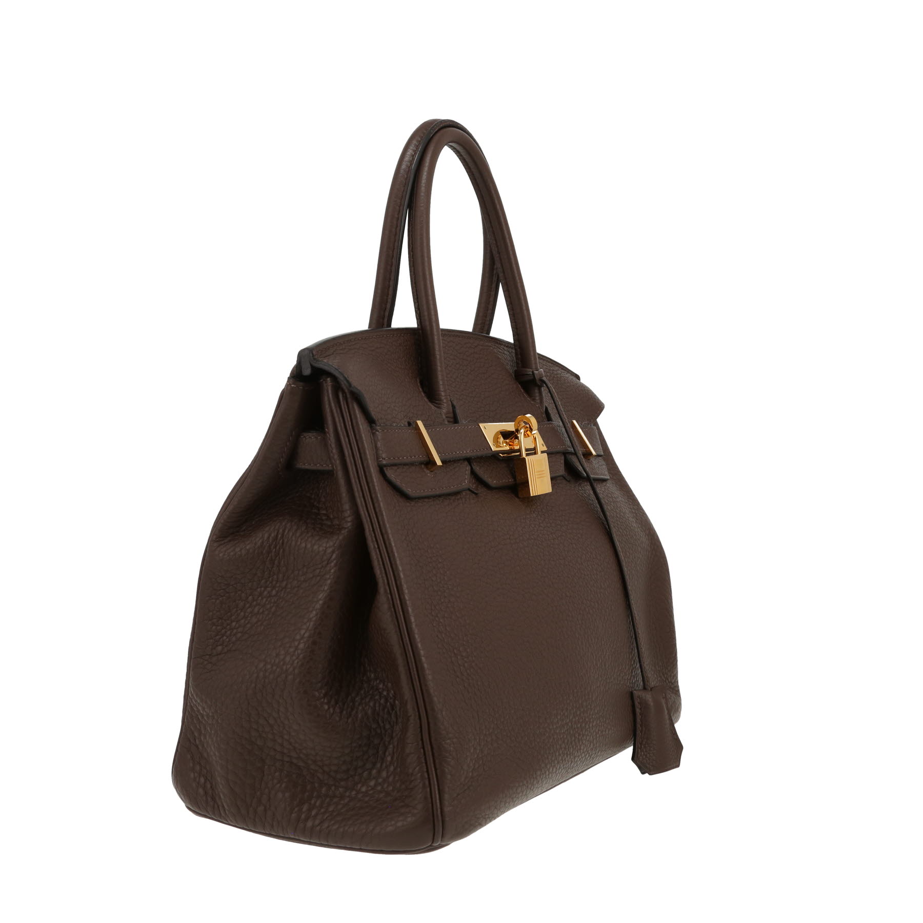 Borsa Hermès  Birkin 30 cm in pelle togo marrone