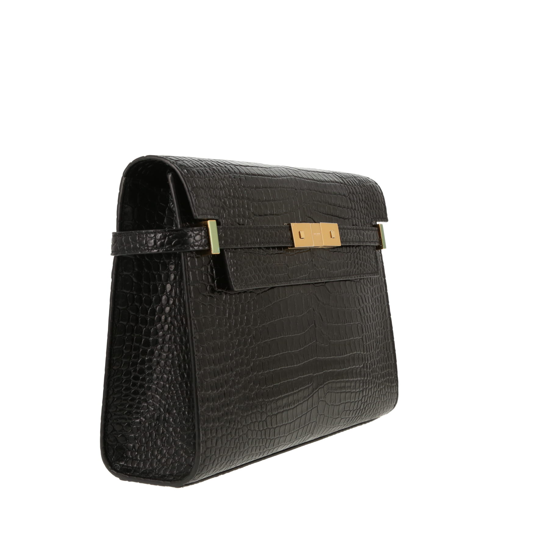 Saint Laurent  Manhattan handbag  in black leather