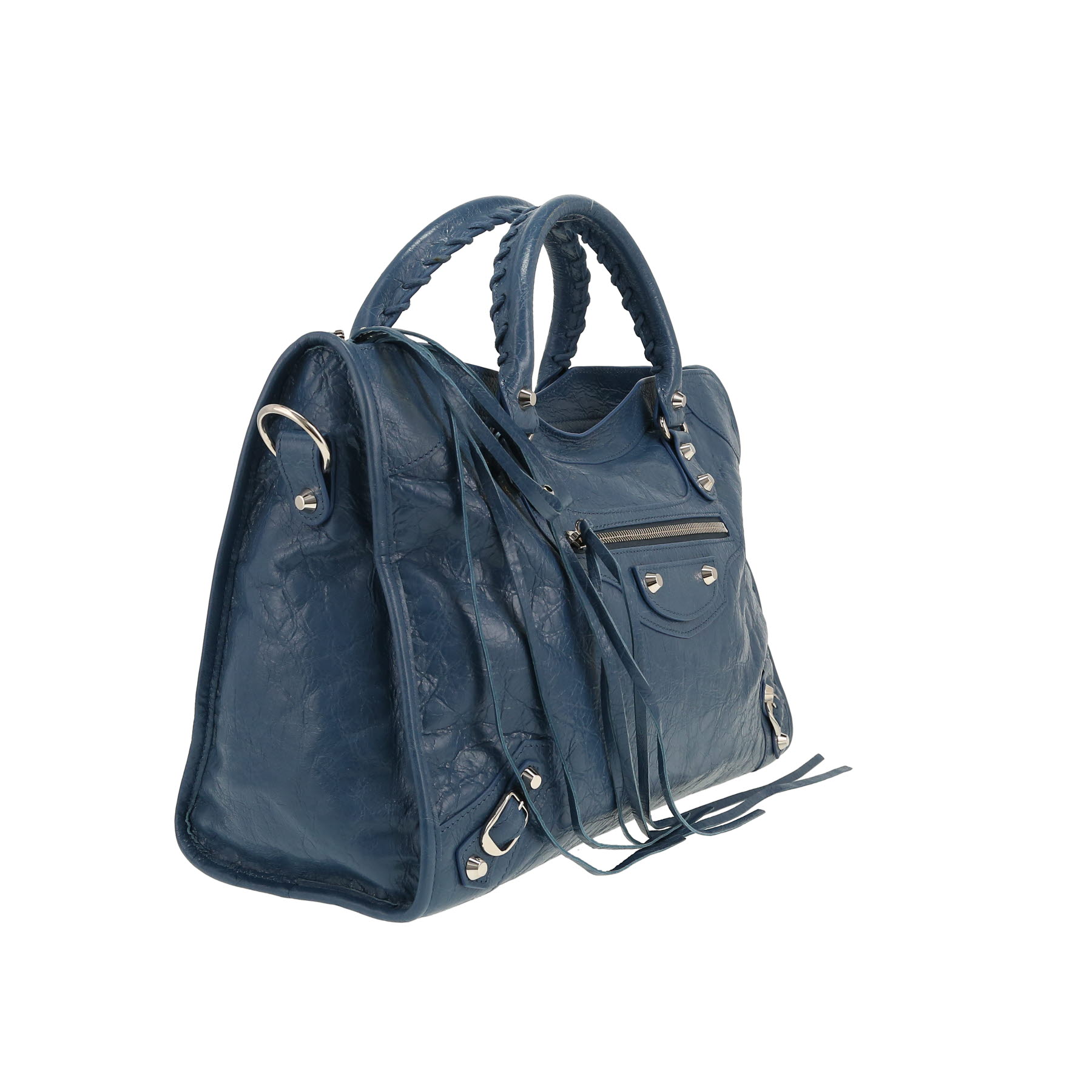 Sac à main Balenciaga  City en cuir bleu