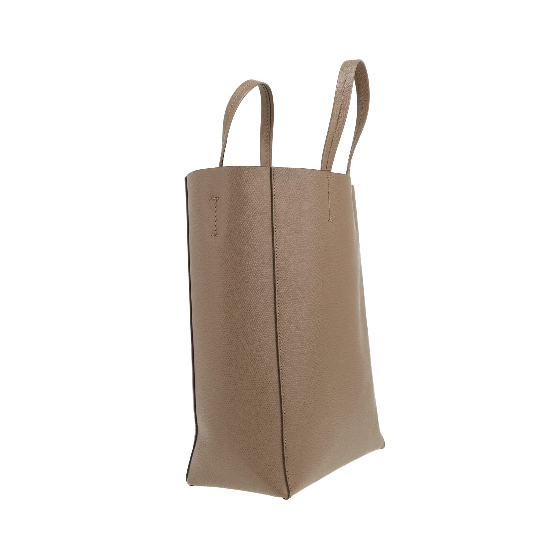 Bolso bandolera Celine  Vertical en cuero granulado color topo