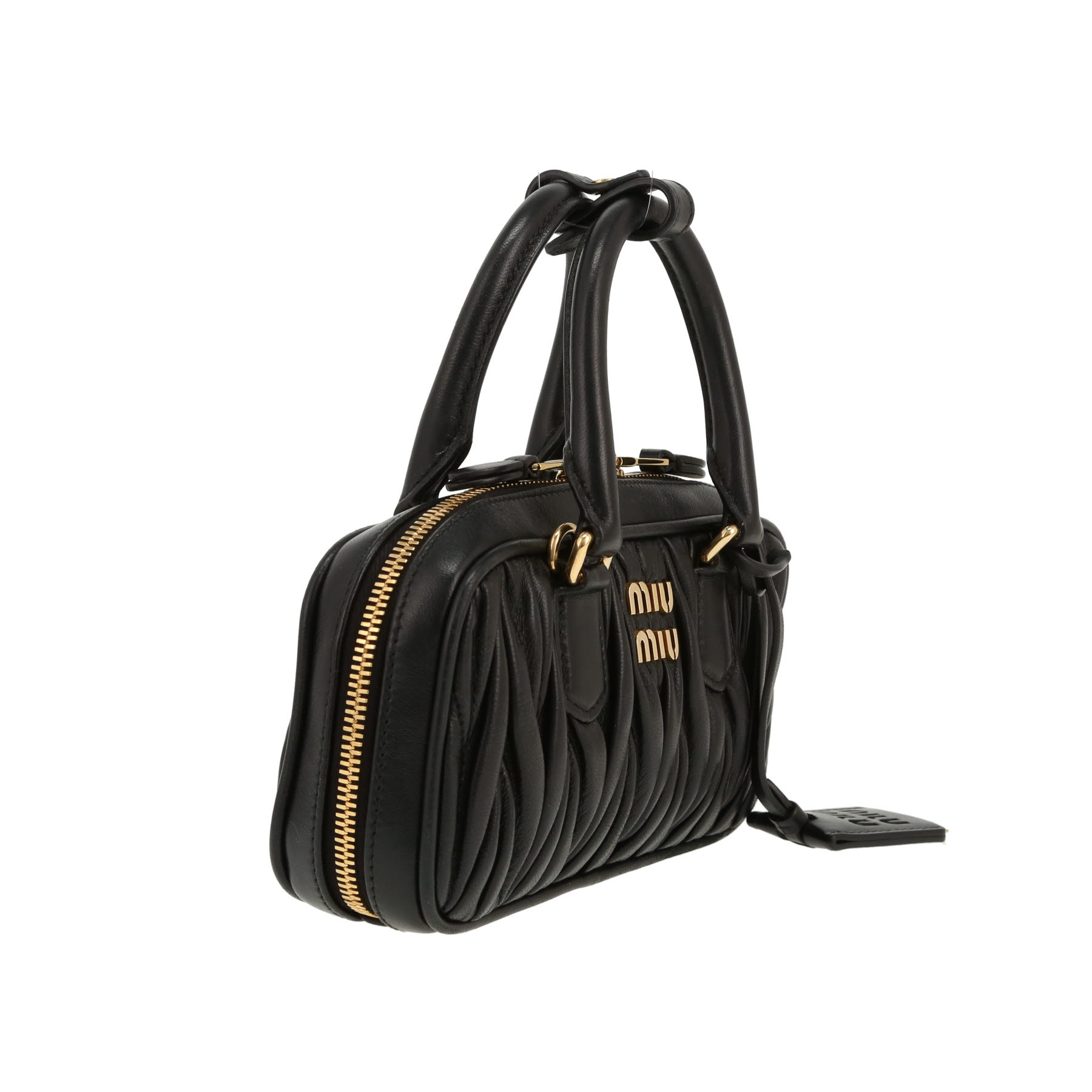 Miu Miu  Arcadie shoulder bag  in black quilted leather