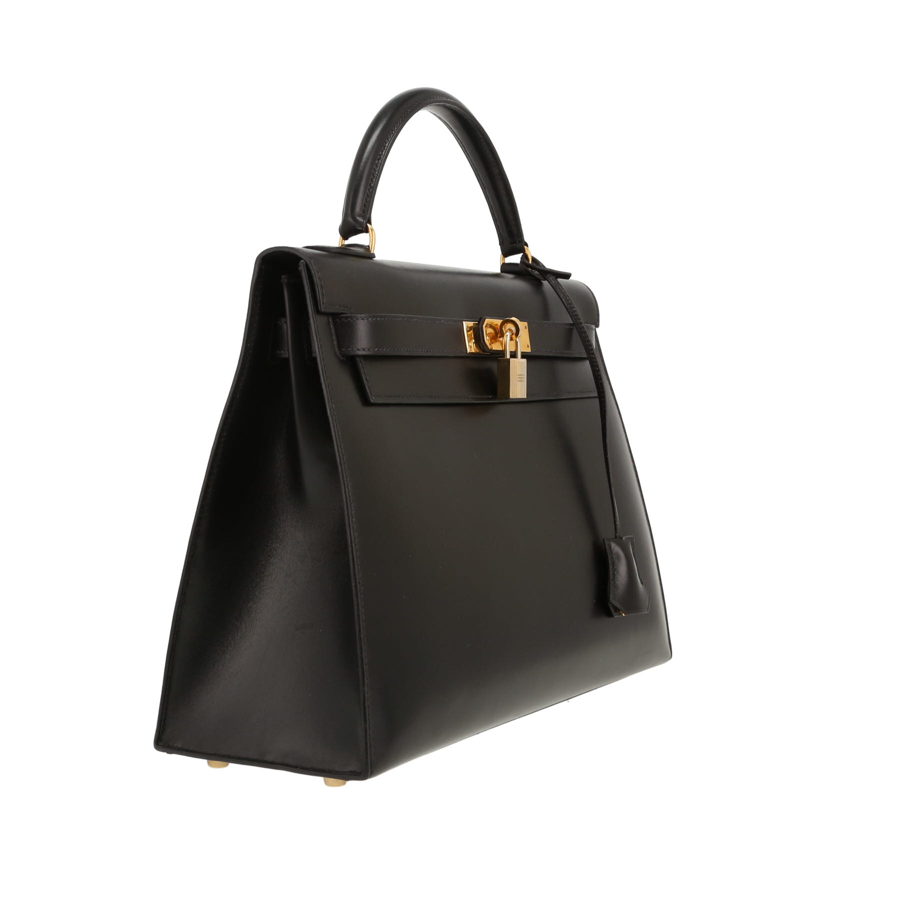 Borsa Hermès  Kelly 32 cm in pelle box nera