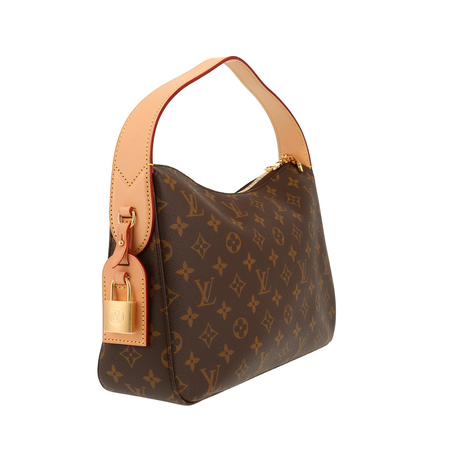Sac à main Louis Vuitton  Slouchy PM en toile monogram marron et cuir naturel Sac à main Louis Vuitton  Slouchy PM en toile monogram marron et cuir naturel