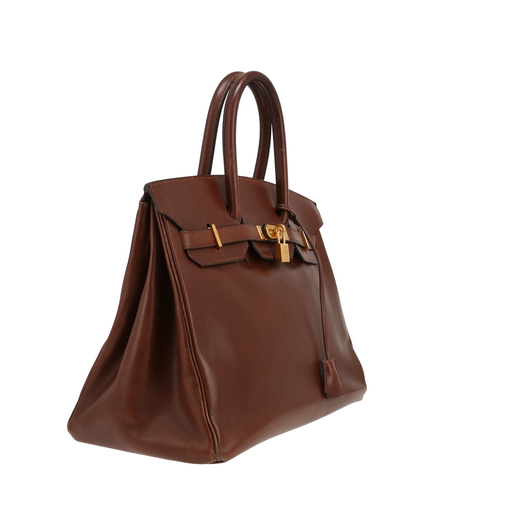 Hermès  Birkin 35 cm handbag  in brown box leather