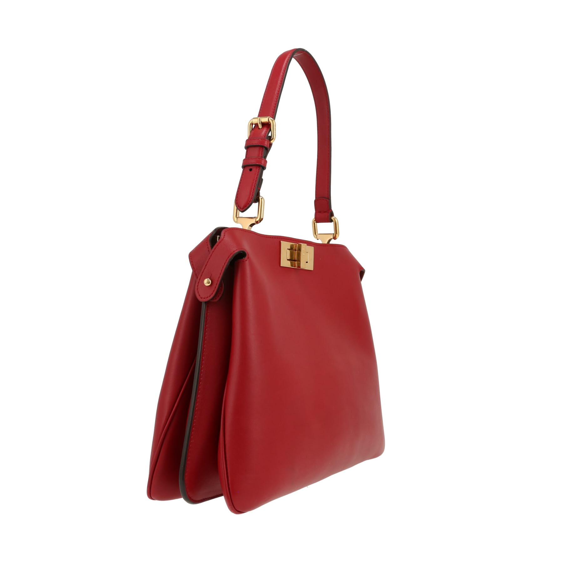 Fendi  Peekaboo ISeeU Soft handbag  in red leather