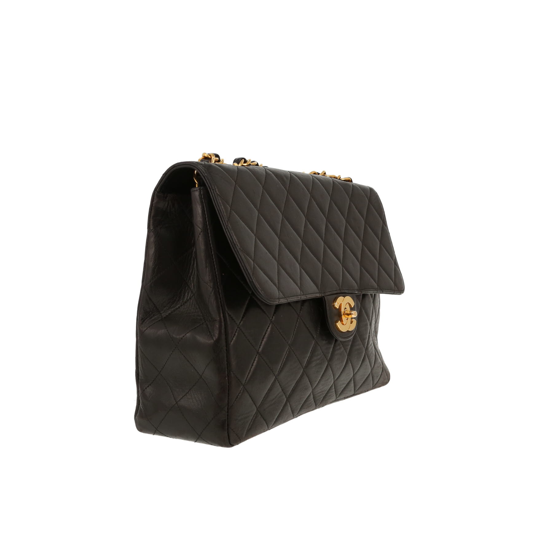 Borsa a tracolla Chanel  Timeless Jumbo in pelle trapuntata nera