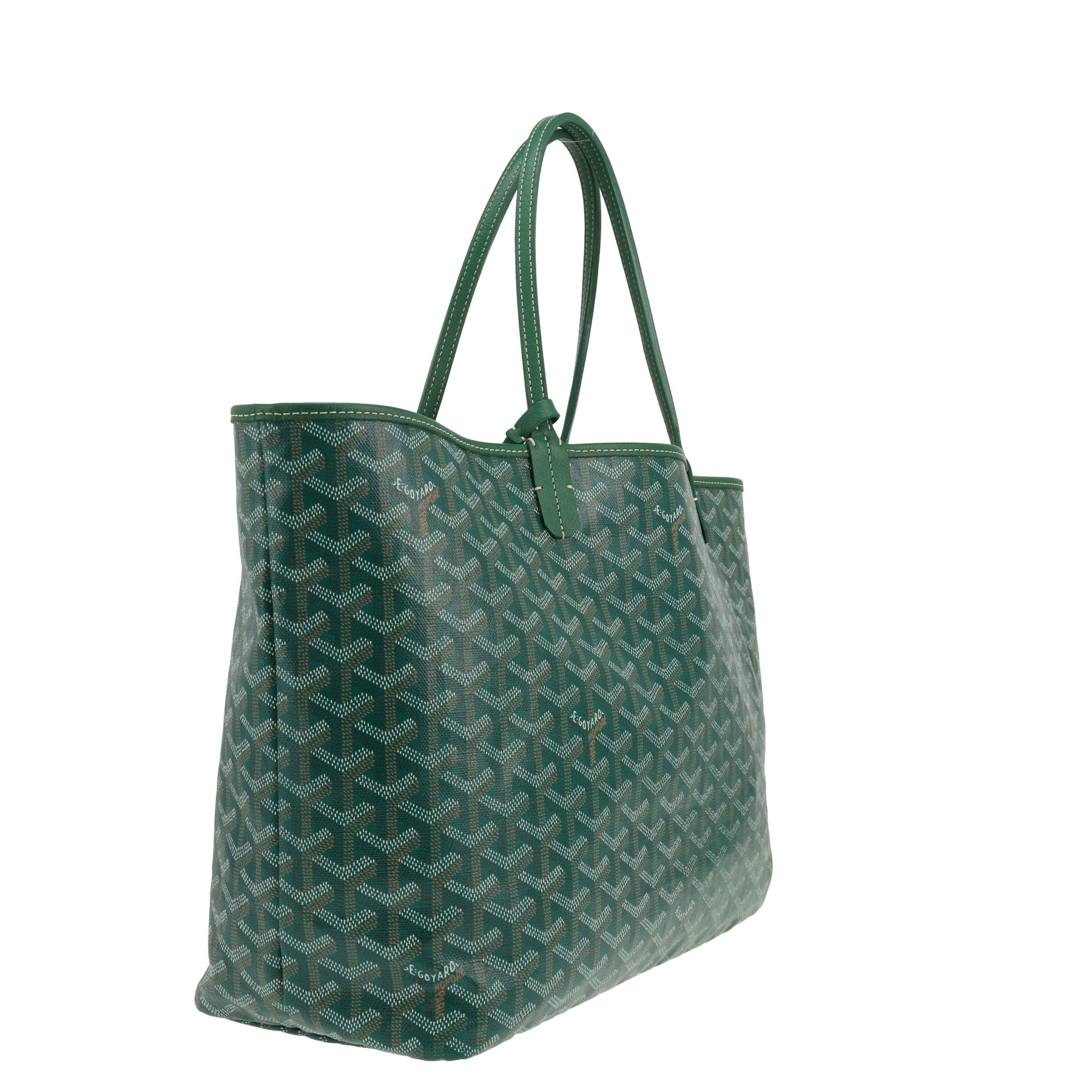 Shopping bag Goyard  Saint-Louis in tela Goyardine verde e pelle verde