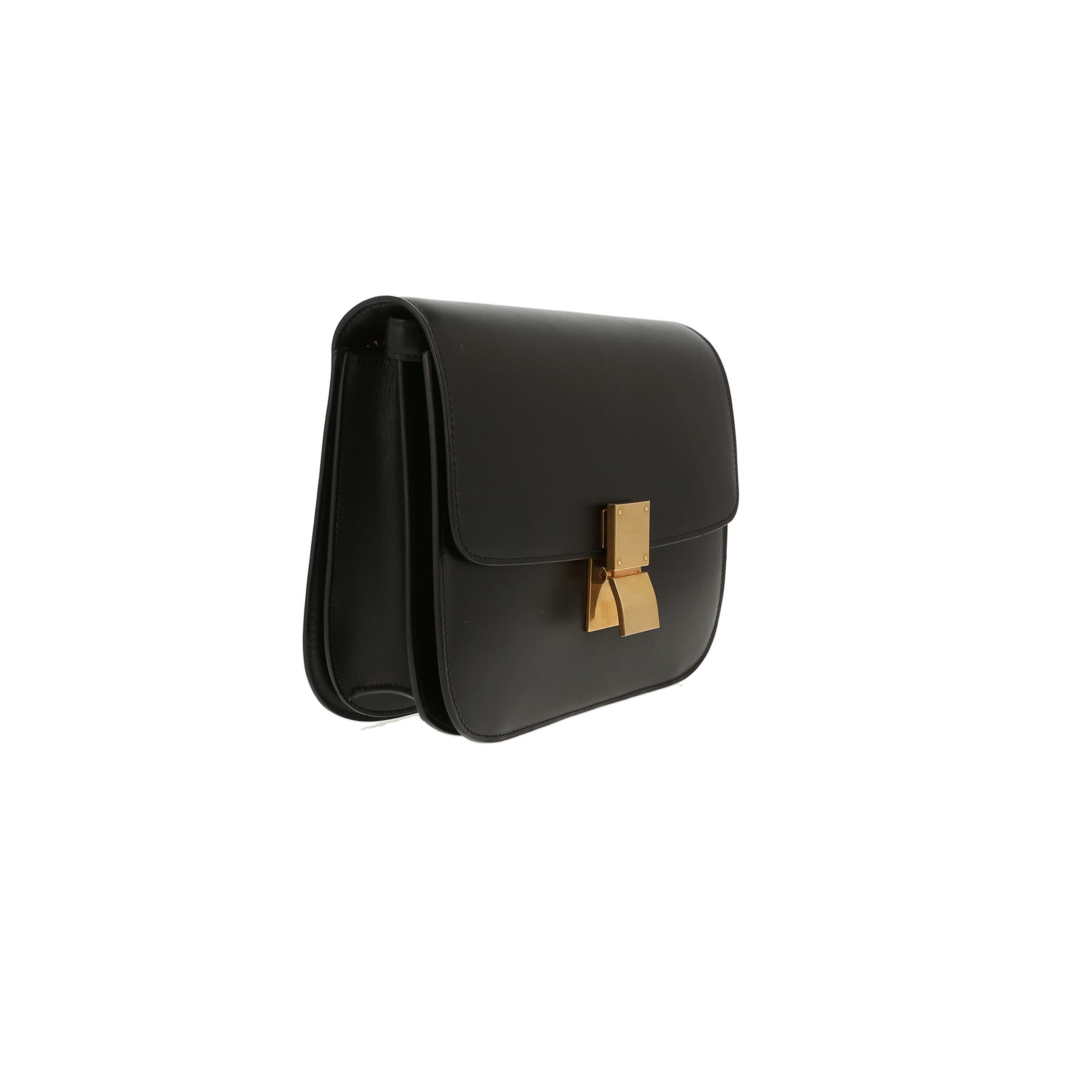 Celine  Classic Box Medium shoulder bag  in black leather