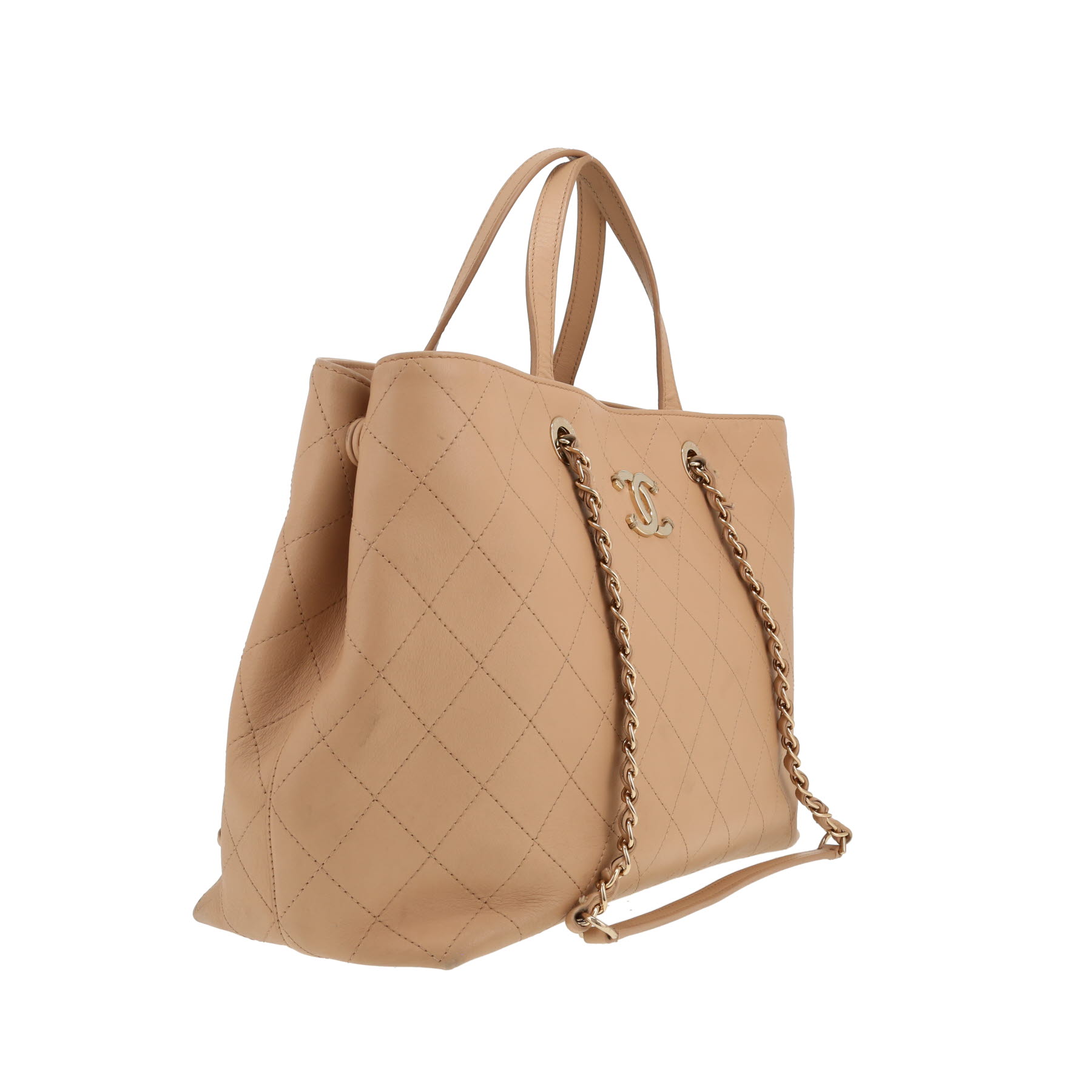 Shopping bag Chanel  Grand Shopping in pelle trapuntata beige