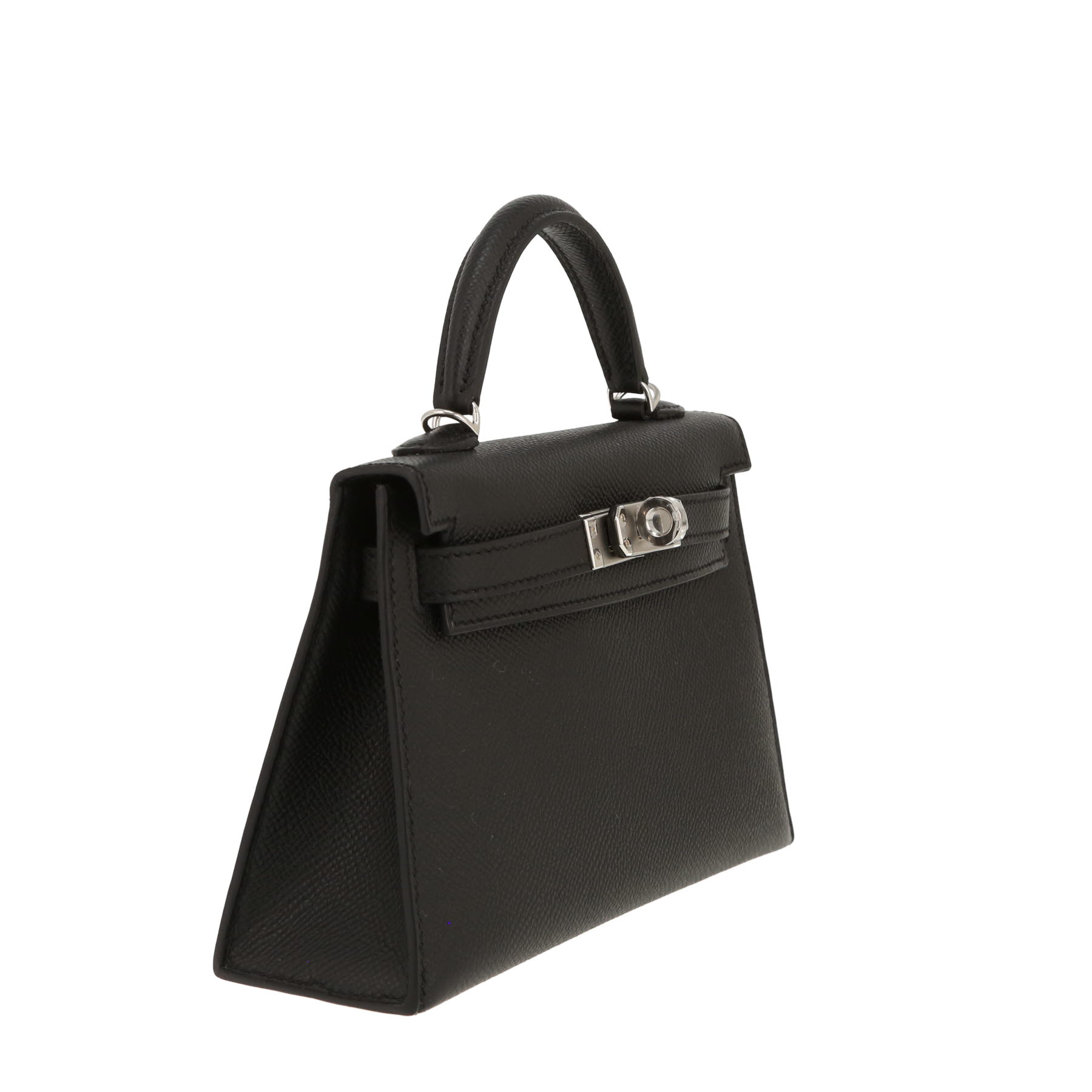 Hermès  Kelly 20 cm shoulder bag  in black epsom leather