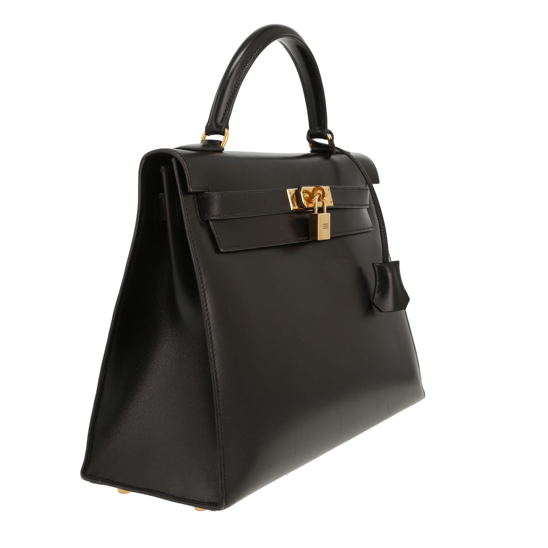 Hermès  Kelly 32 cm handbag  in black box leather
