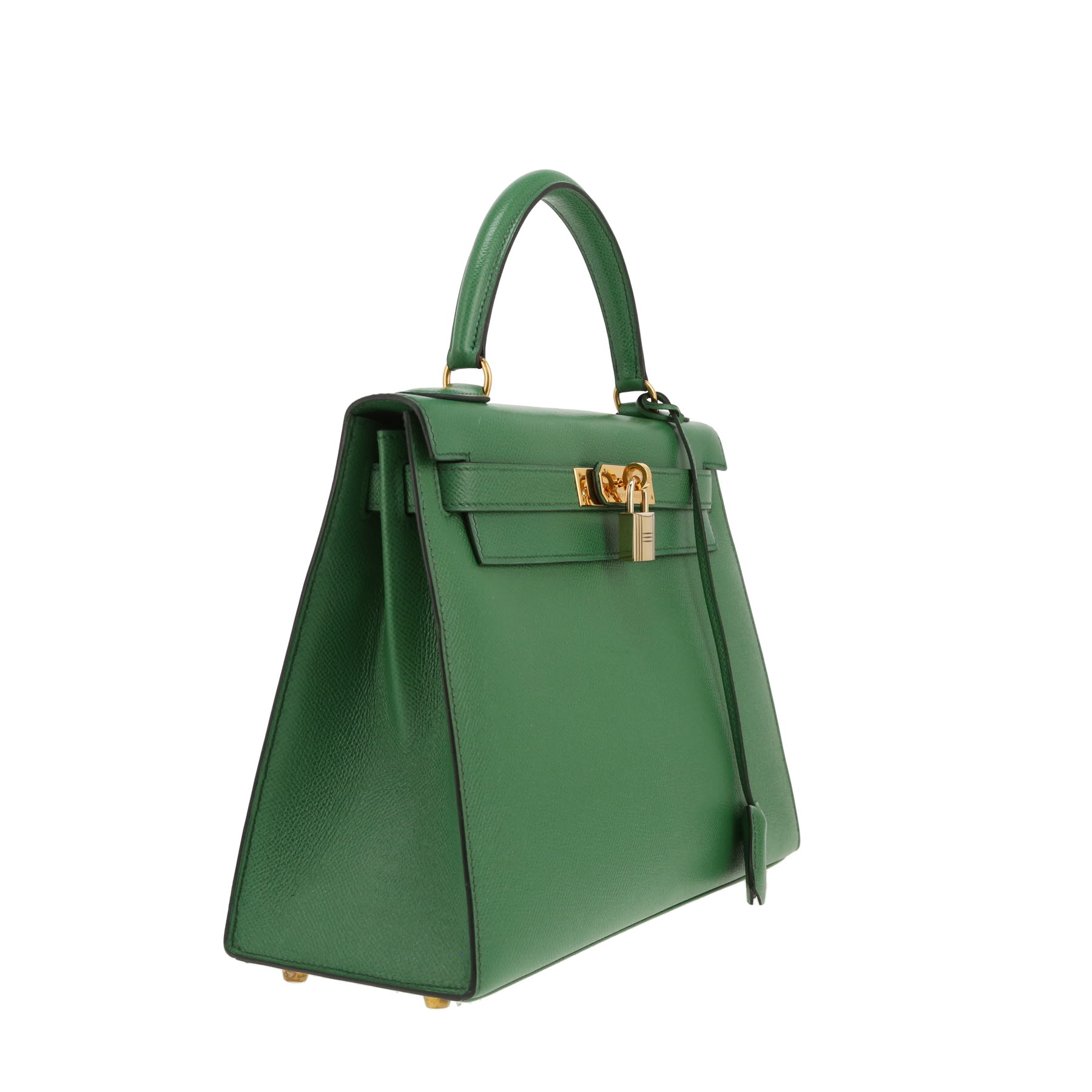Hermès  Kelly 28 cm handbag  in Vert Bengale Courchevel leather
