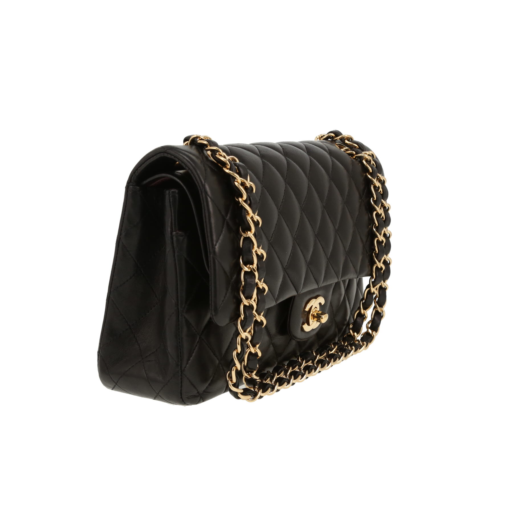 Bolso de mano Chanel  Timeless Classic en cuero acolchado negro