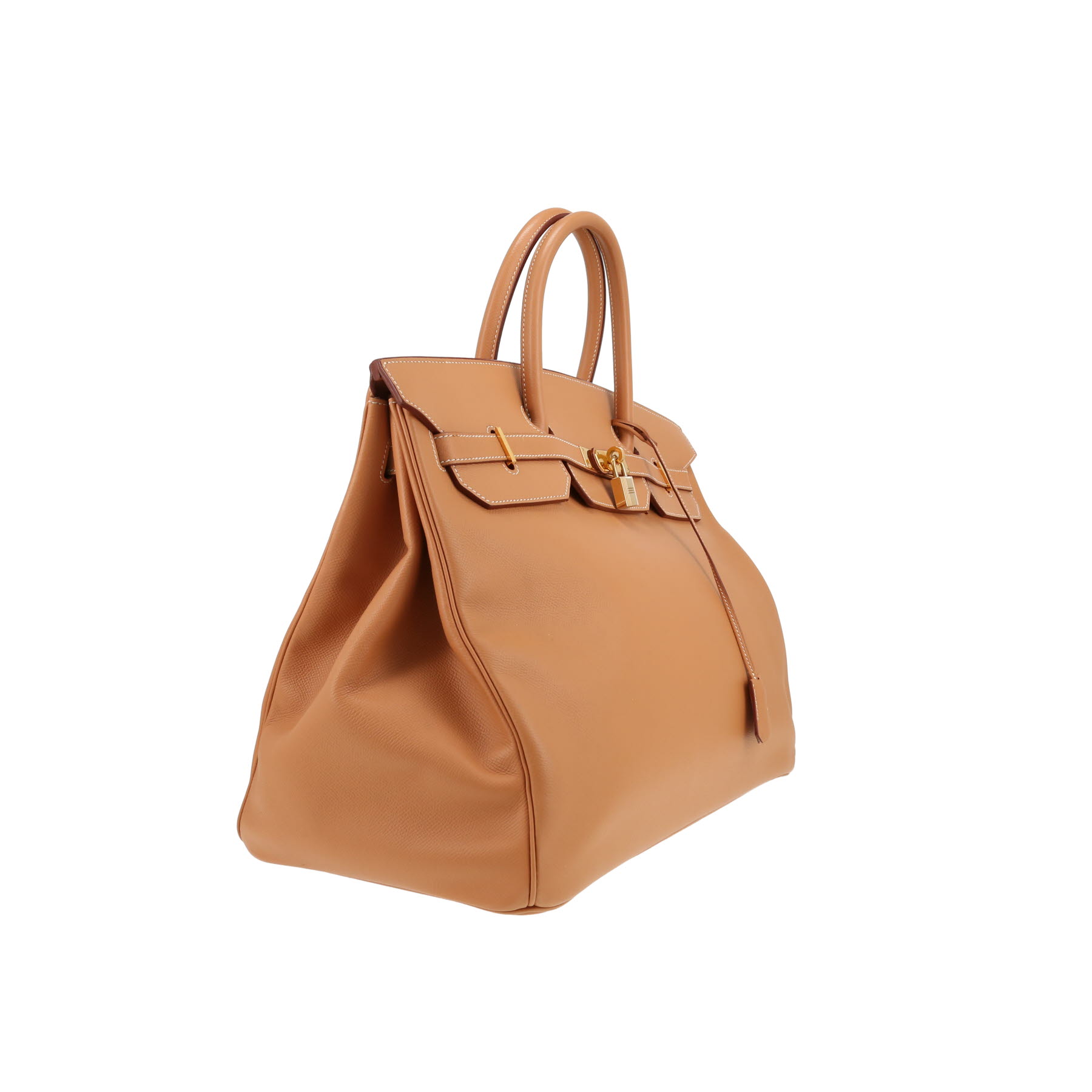 Borsa Hermès  Birkin 40 cm in pelle Courchevel gold