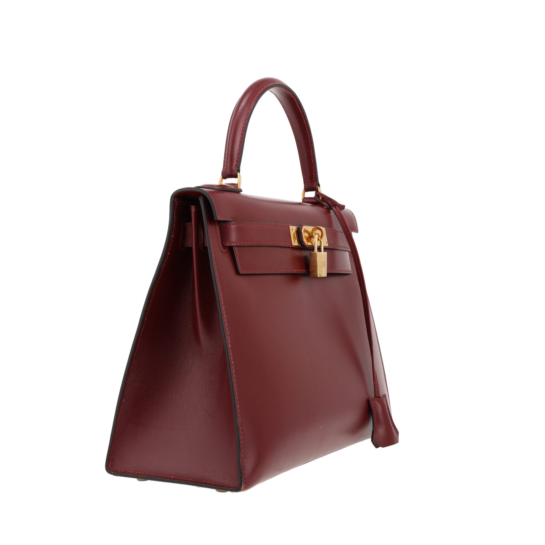 Sac à main Hermès  Kelly 28 cm en cuir box rouge H