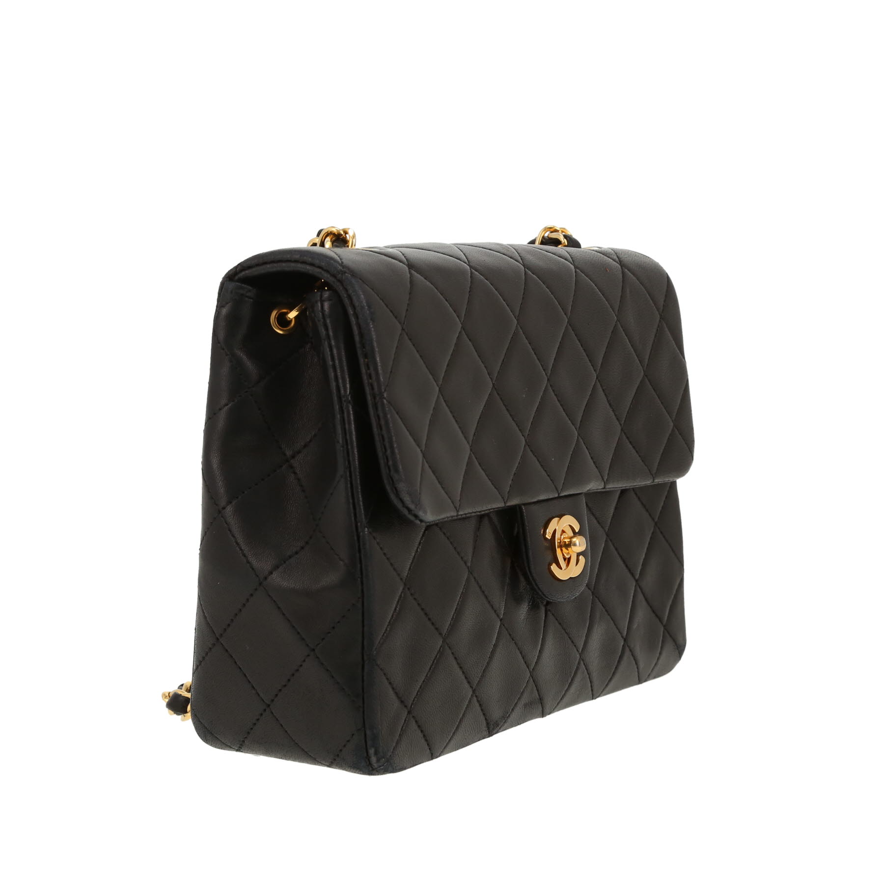 Sac bandoulière Chanel  Mini Timeless en cuir matelassé noir