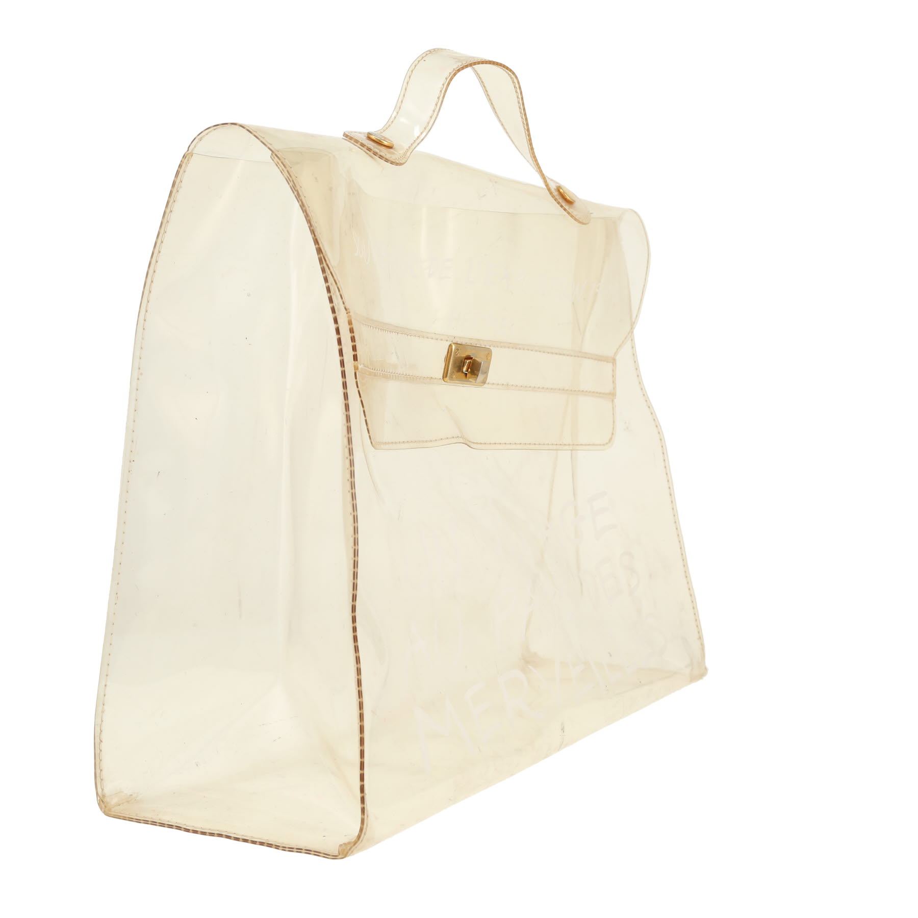 Borsa Hermès  Kelly Plastic in PVC trasparente
