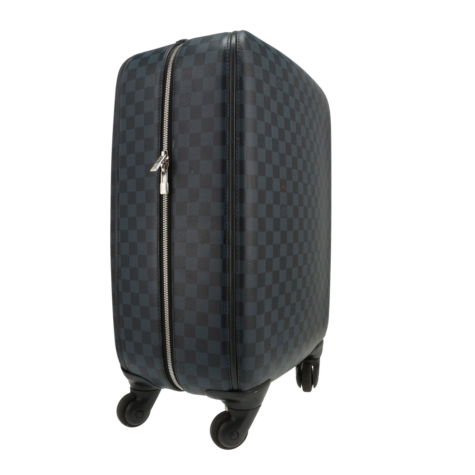 Maleta rígida Louis Vuitton  Zephyr en lona a cuadros negra y azul