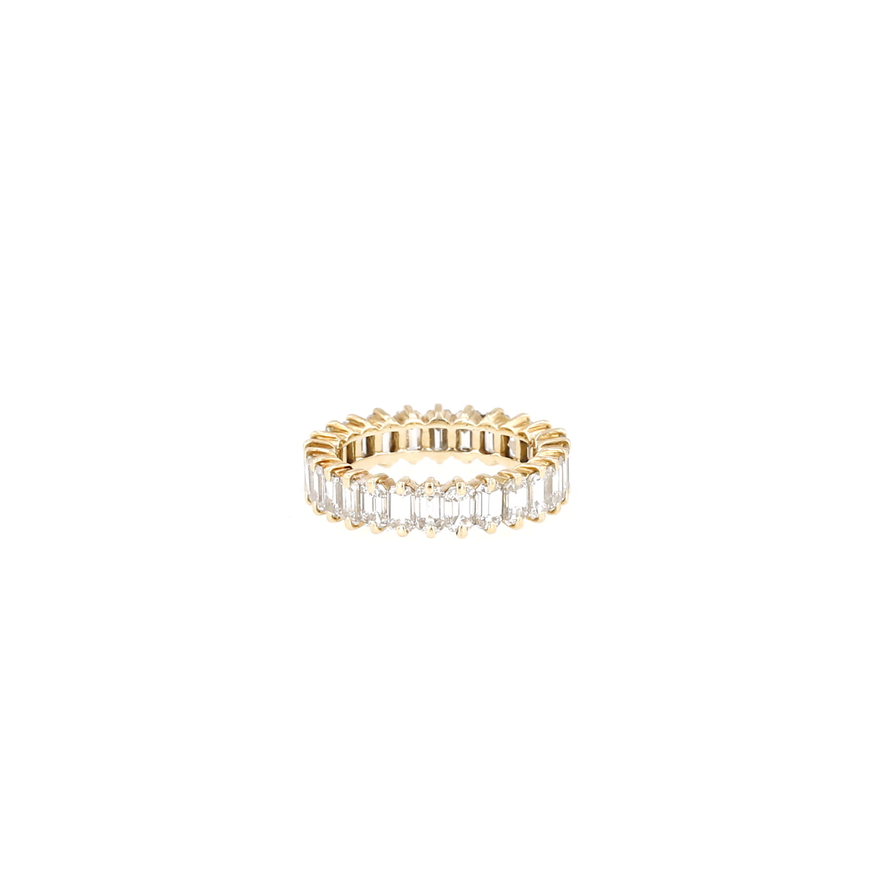 Vintage wedding ring in yellow gold and diamonds