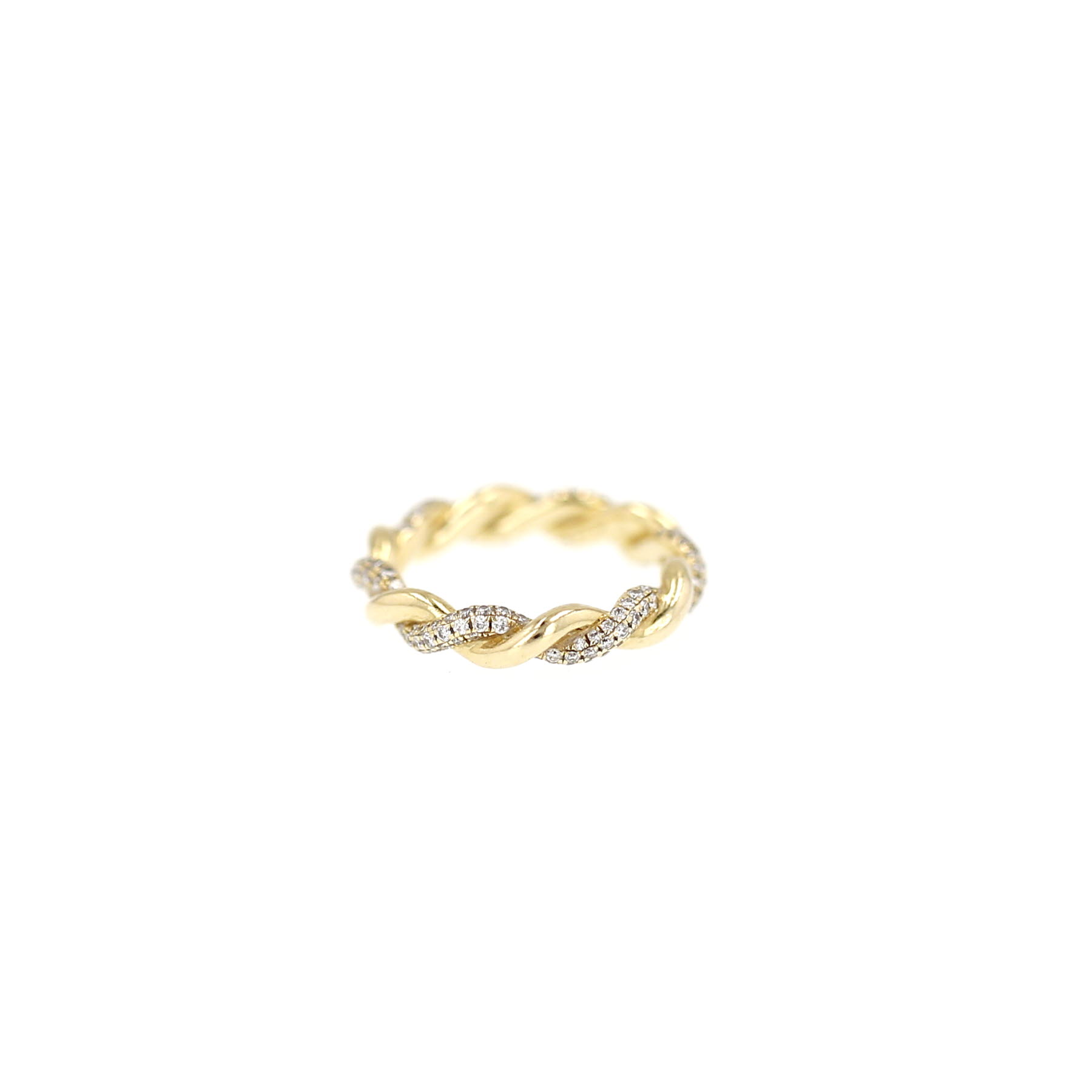 Anello David Yurman  in oro giallo e diamanti