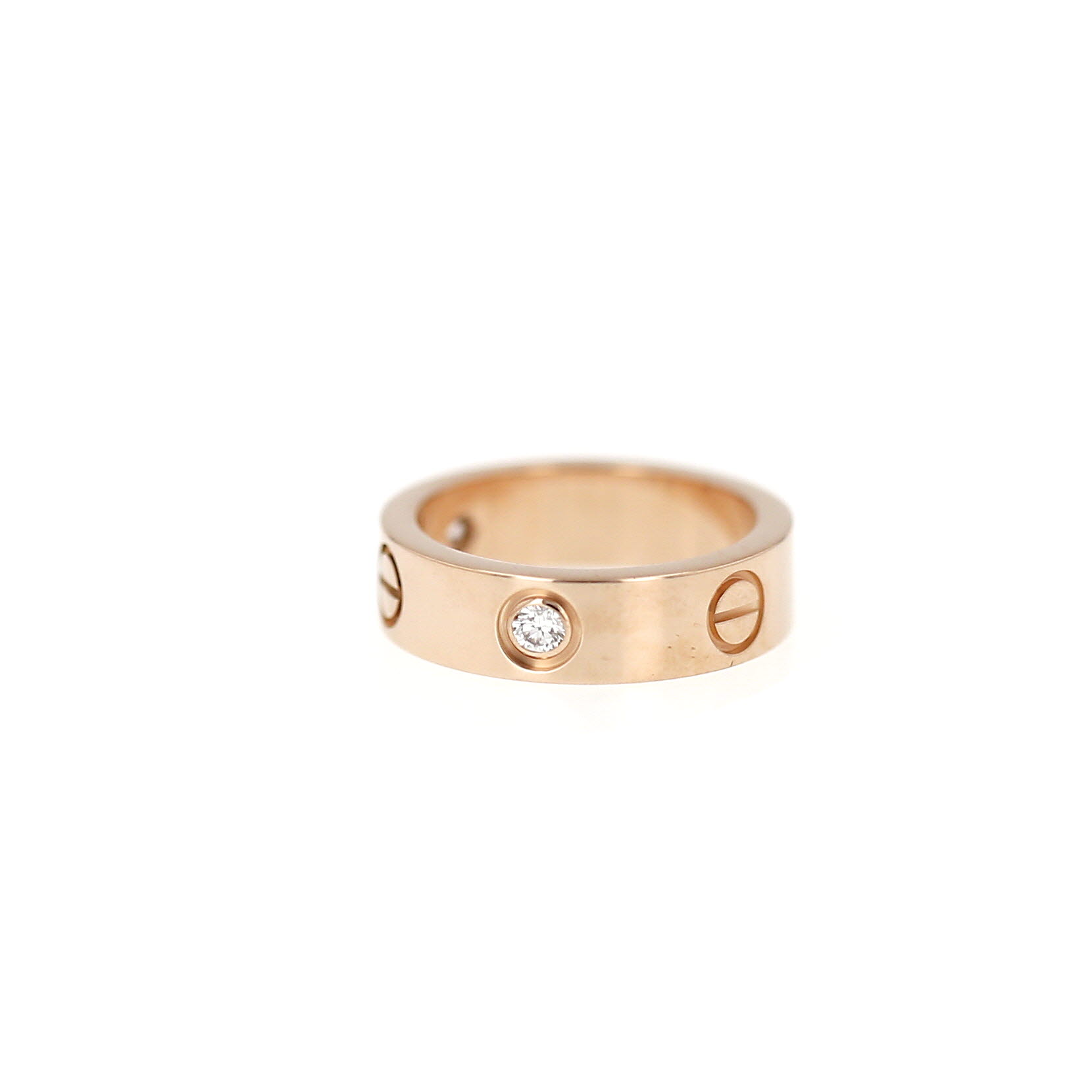 Bague Cartier Love en or rose et diamants