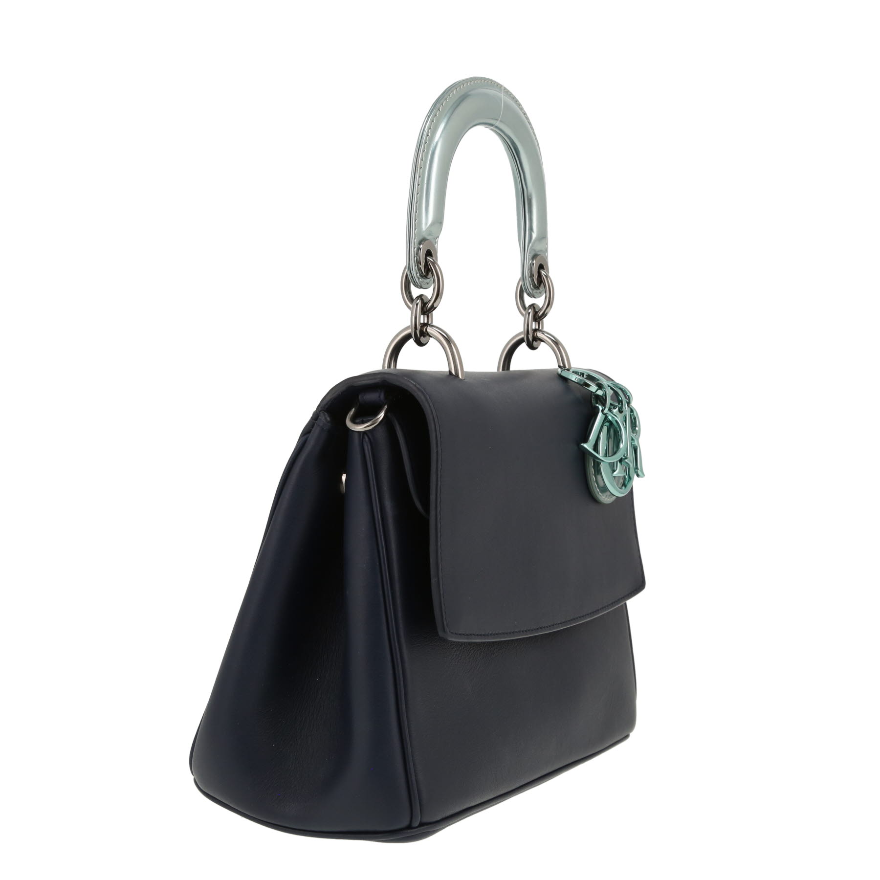 Sac à main Dior  Be Dior en cuir bleu-foncé et bleu-ciel