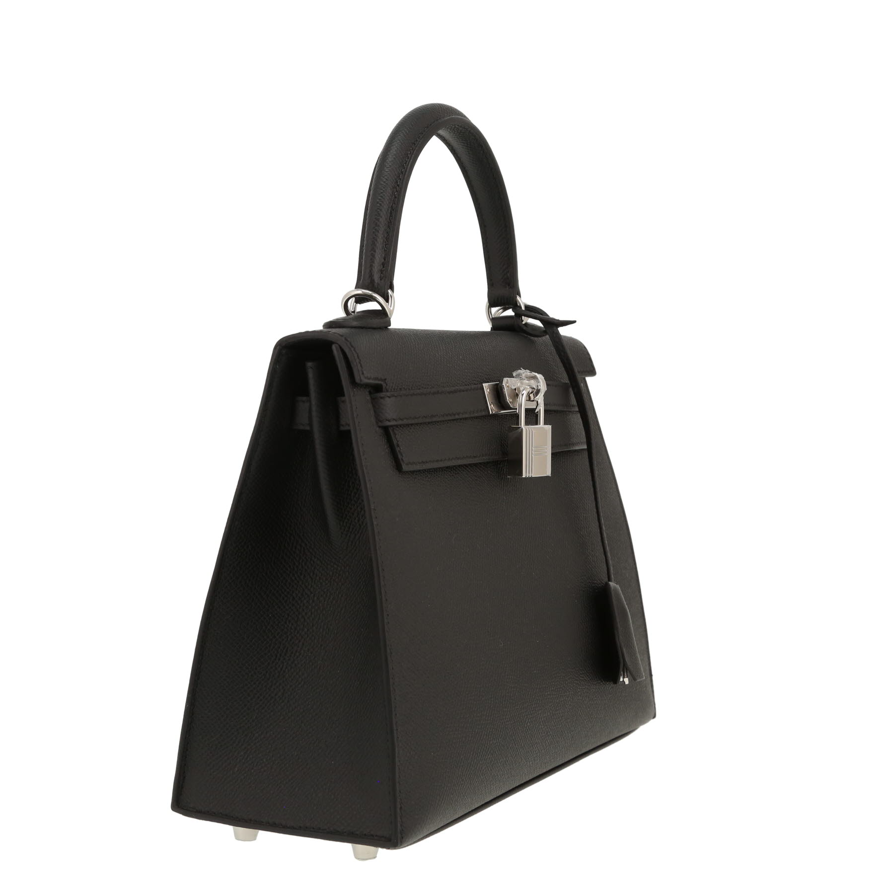 Borsa Hermès  Kelly 25 cm in pelle Epsom nera