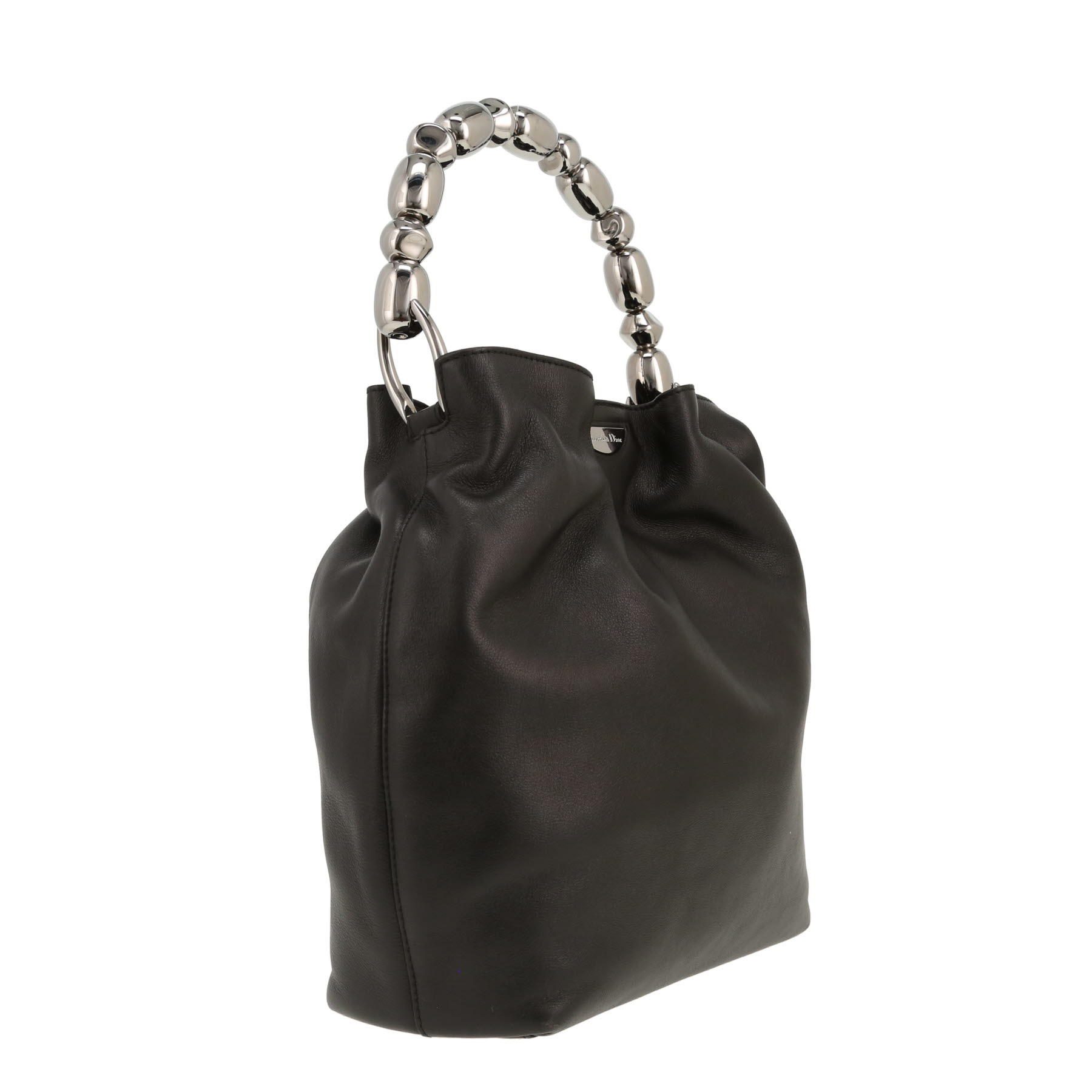 Dior   handbag  in black leather