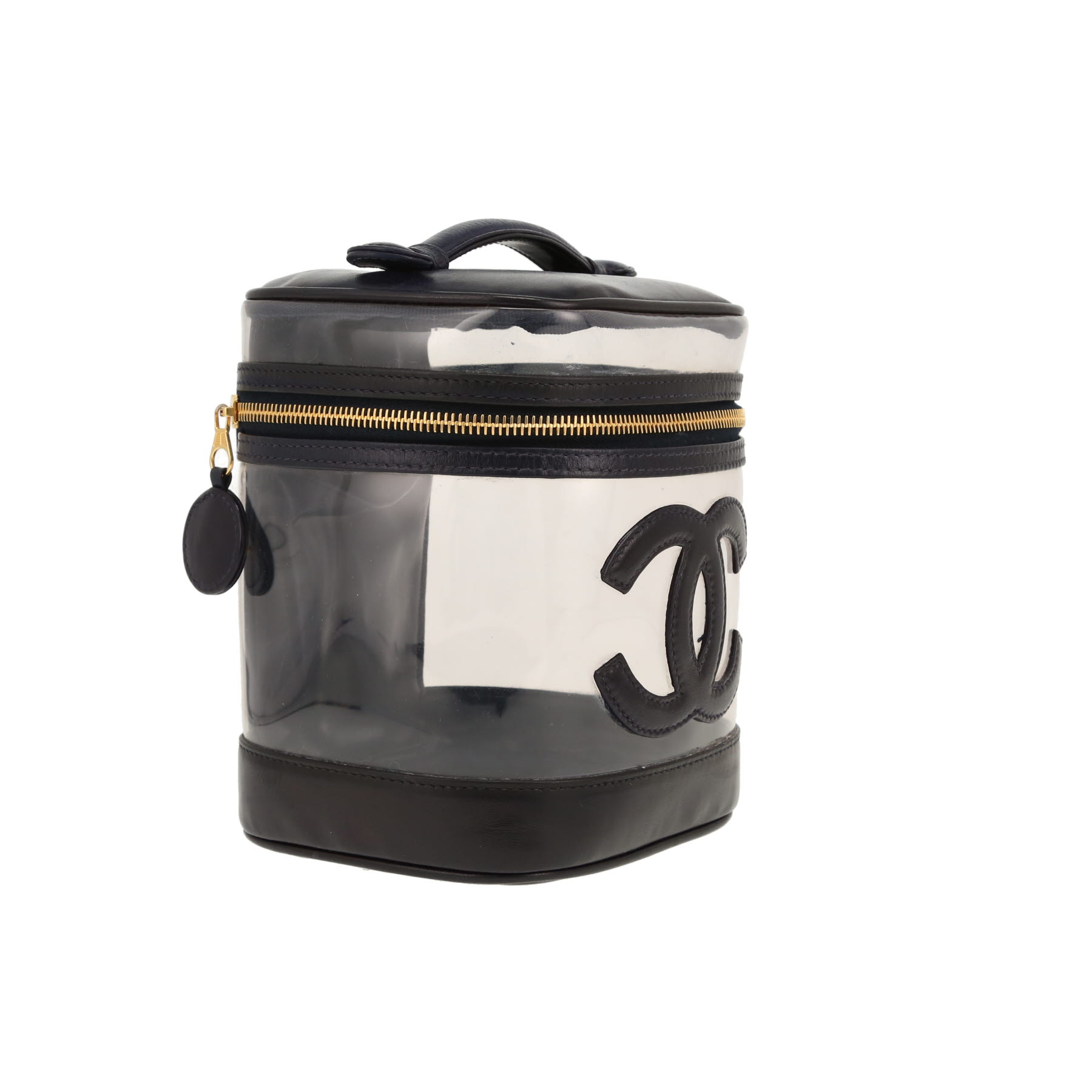 Beauty Chanel  Vanity in PVC trasparente e pelle nera