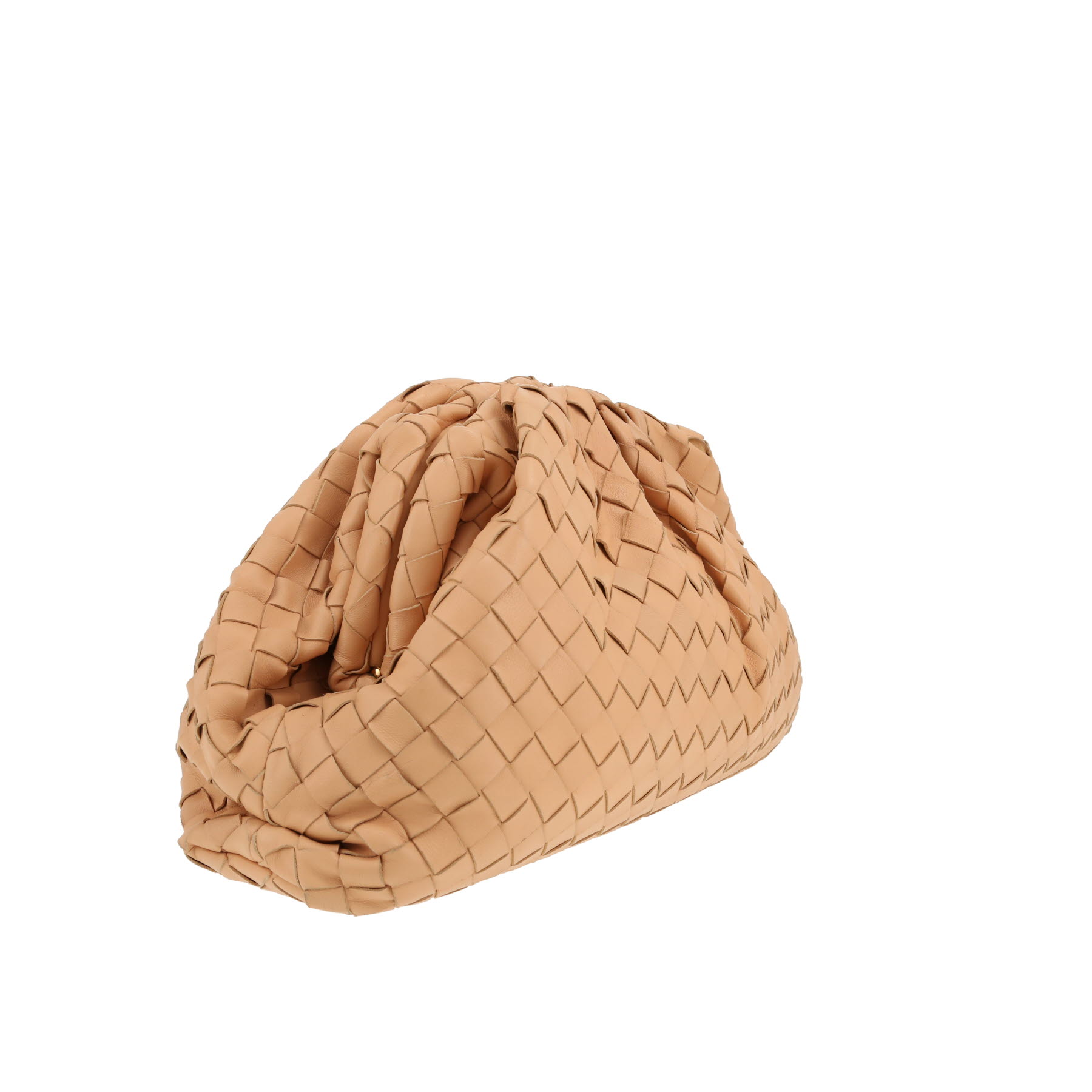 Bolso de mano de Bottega Veneta: bolso de mano de piel «intrecciato» en color beige