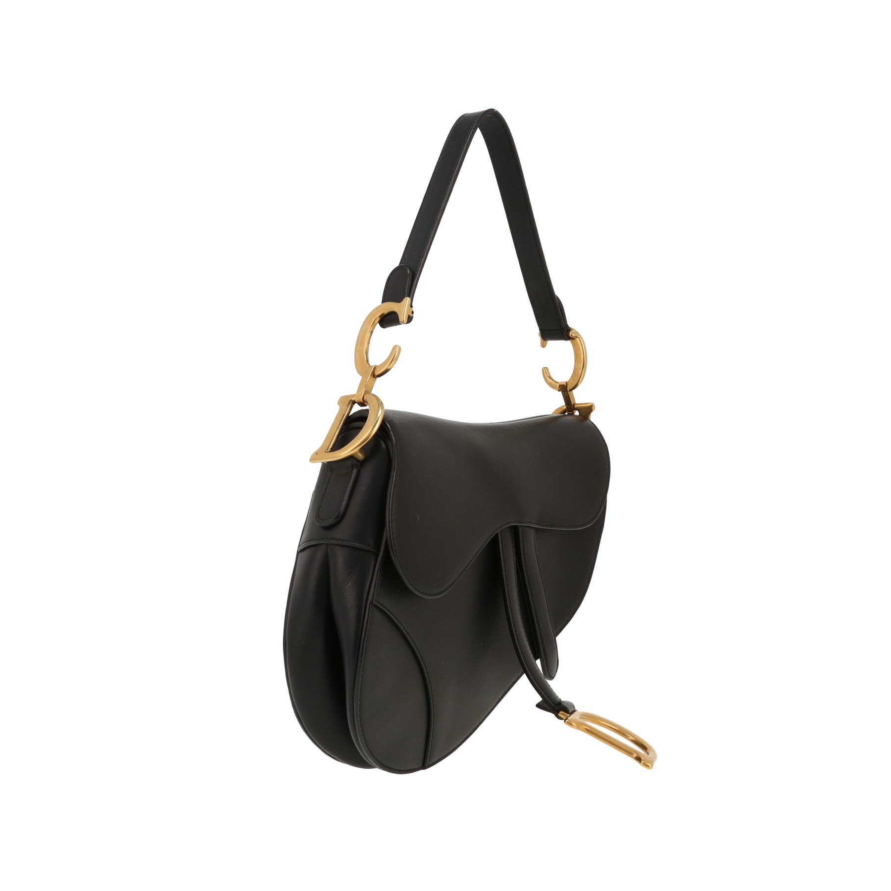 Bolso bandolera Dior  Saddle en cuero negro