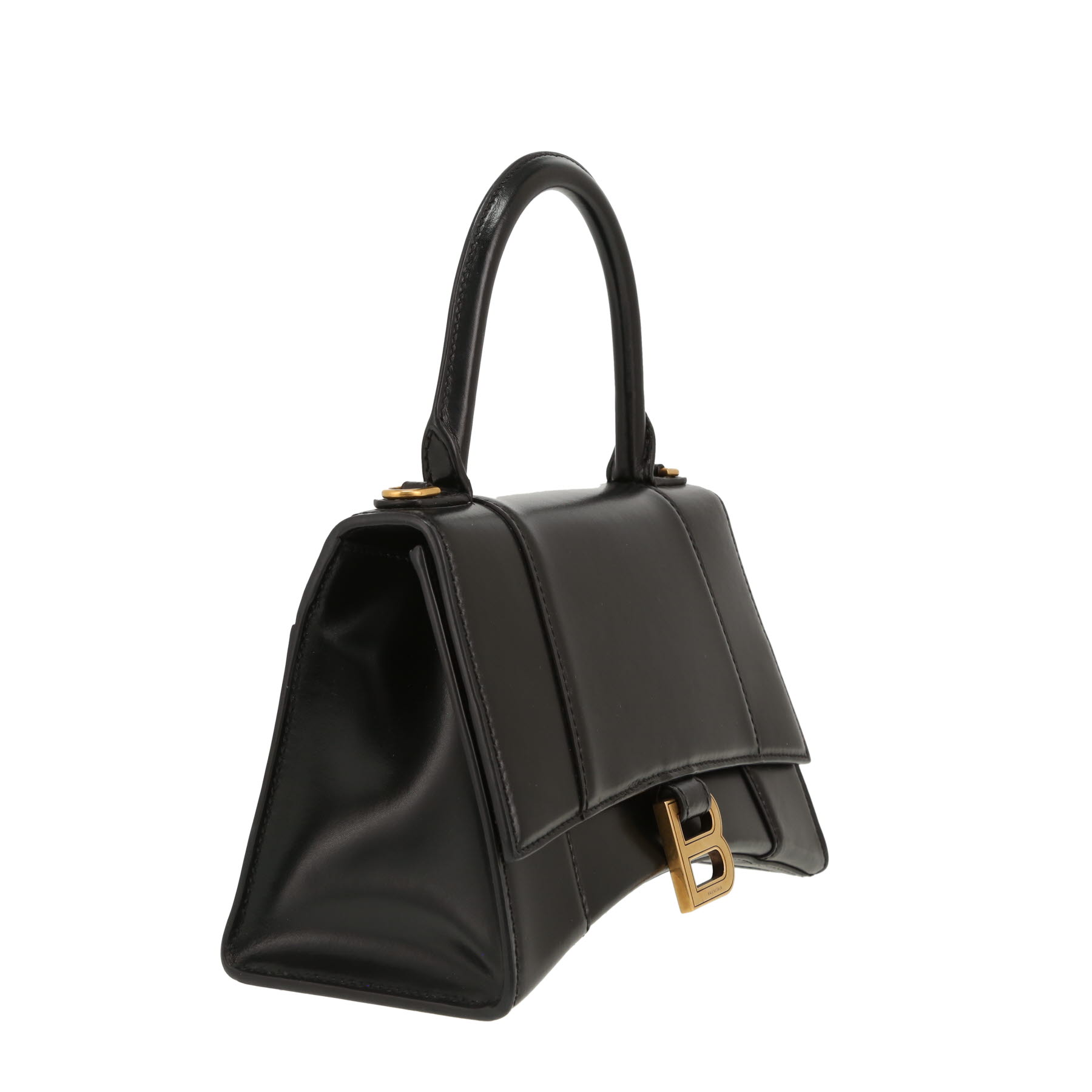 Borsa Balenciaga  Hourglass modello piccolo  in pelle nera