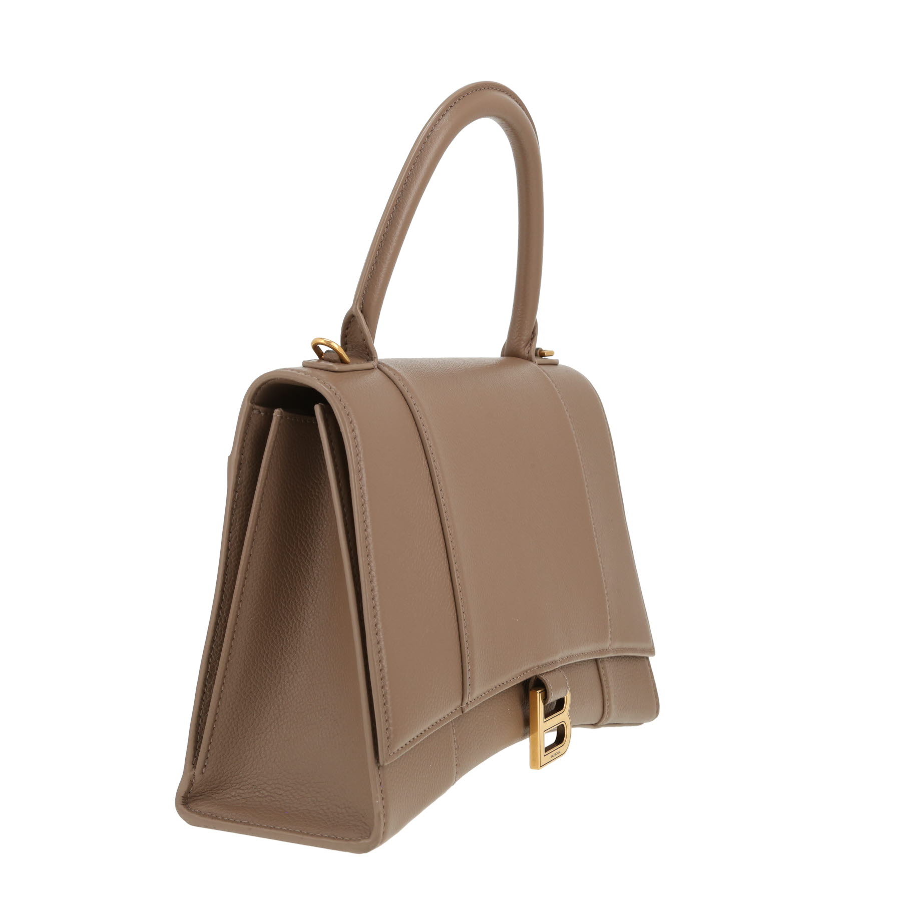 Balenciaga  Hourglass handbag  in beige grained leather