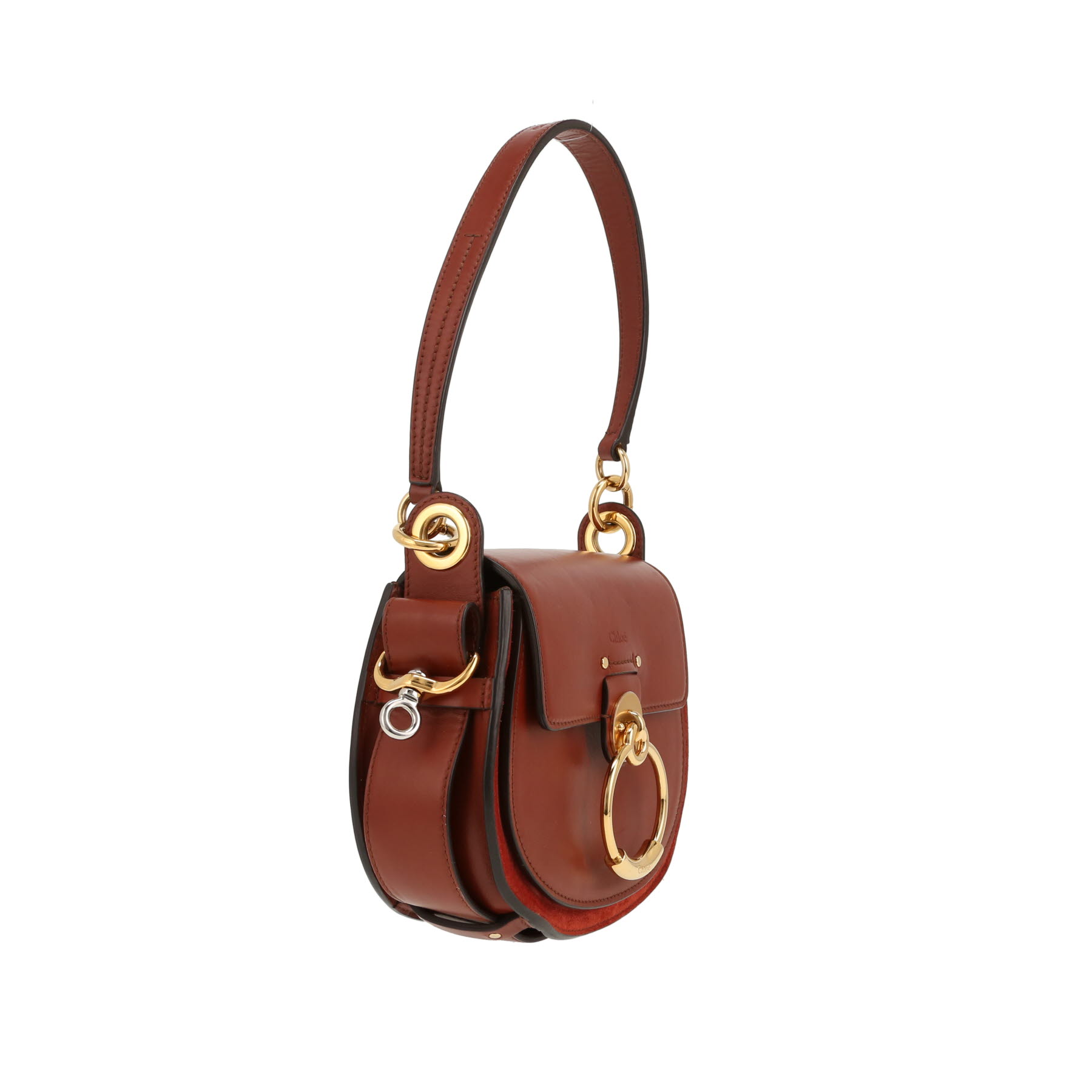 Borsa a tracolla Chloé  Tess in pelle marrone