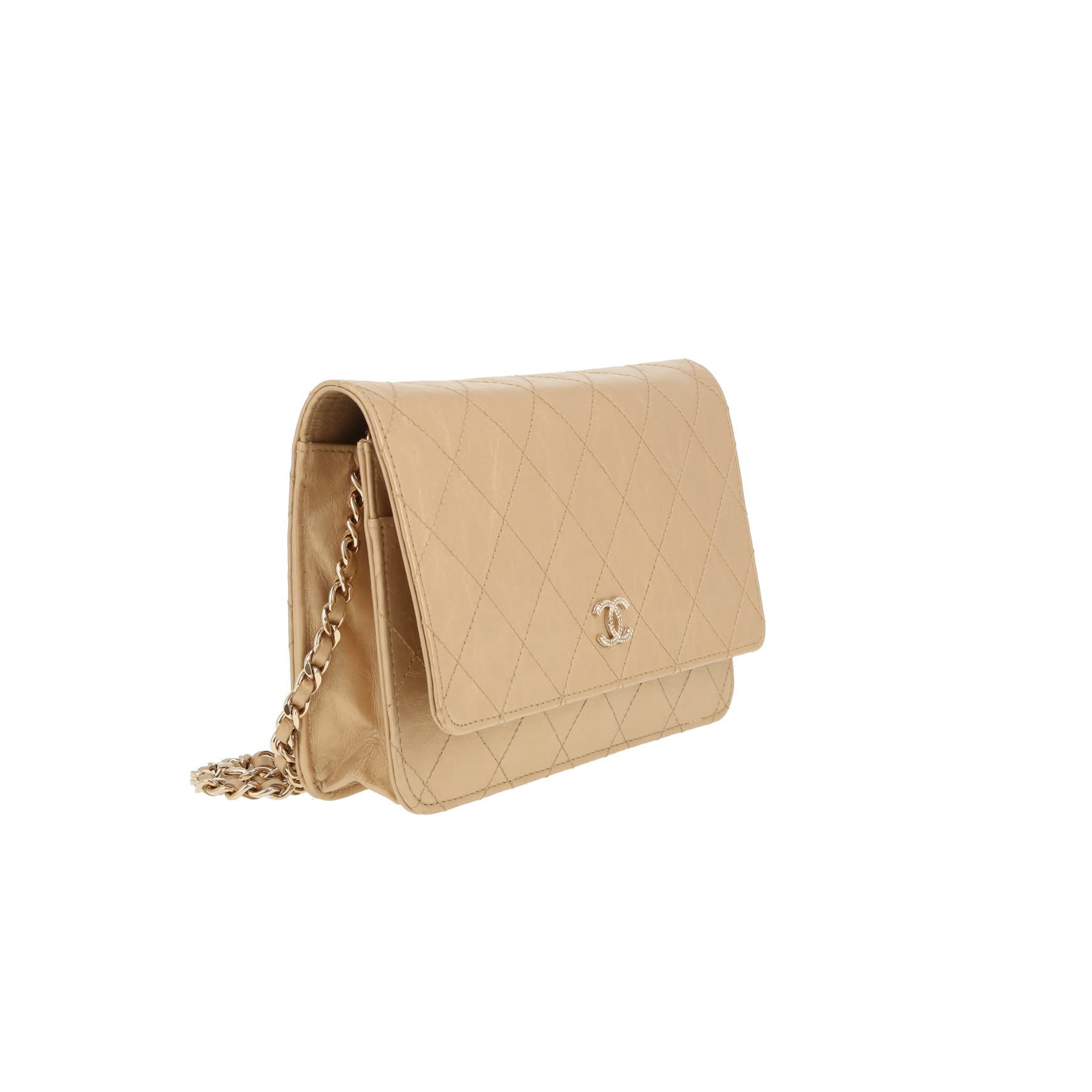 Chanel  Wallet on Chain shoulder bag  in gold leather