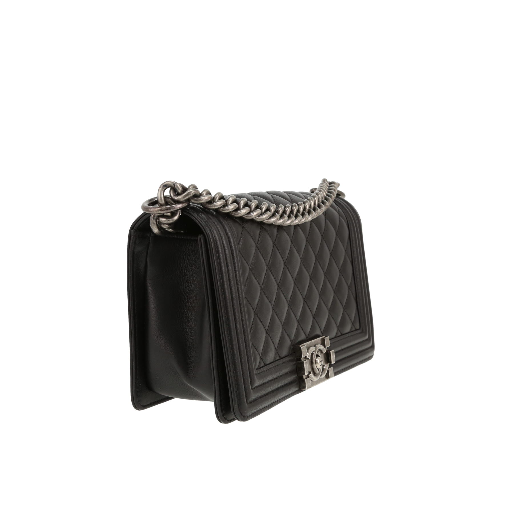 Borsa a tracolla Chanel  Boy in pelle trapuntata nera