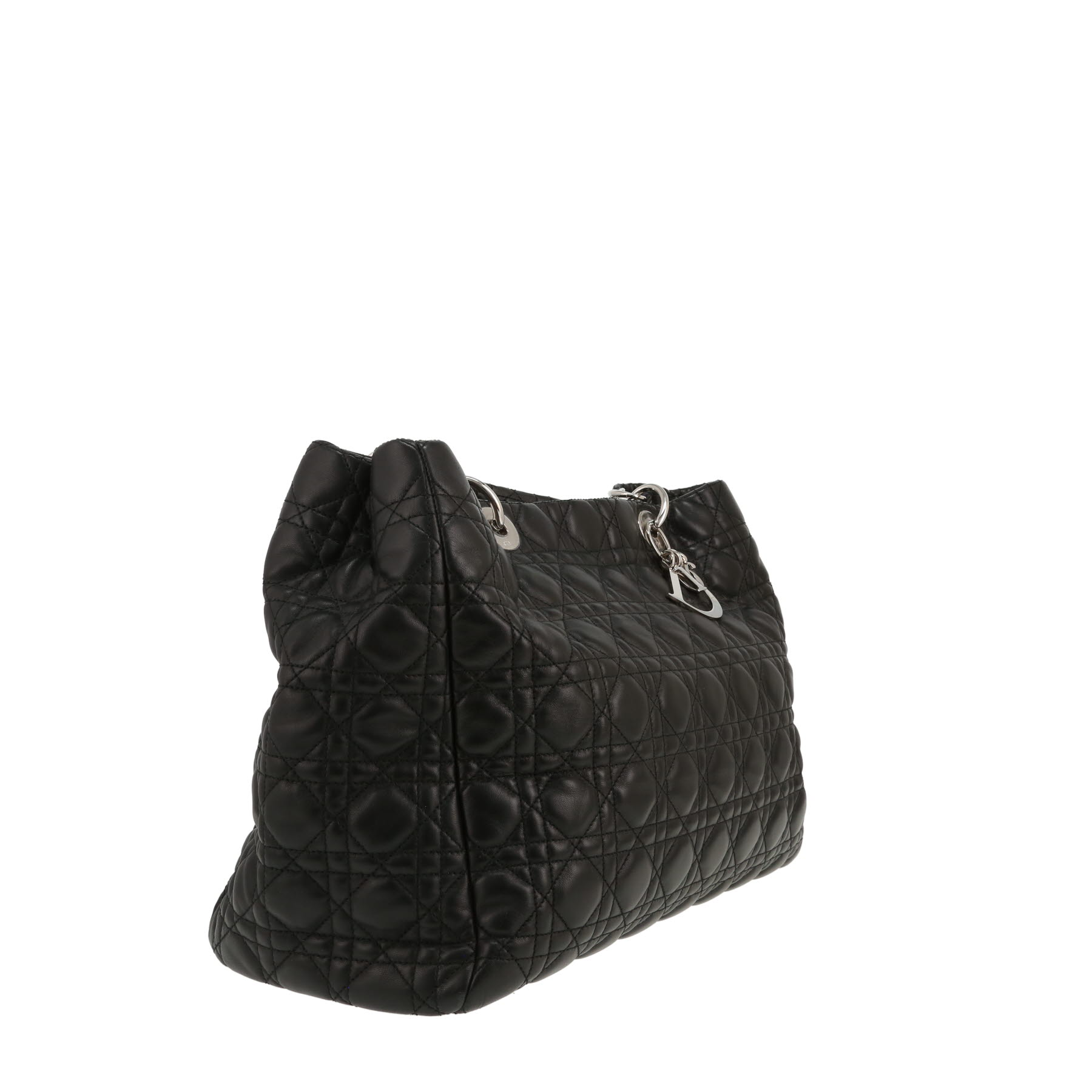 Bolso de mano Dior  Dior Soft en cuero cannage negro
